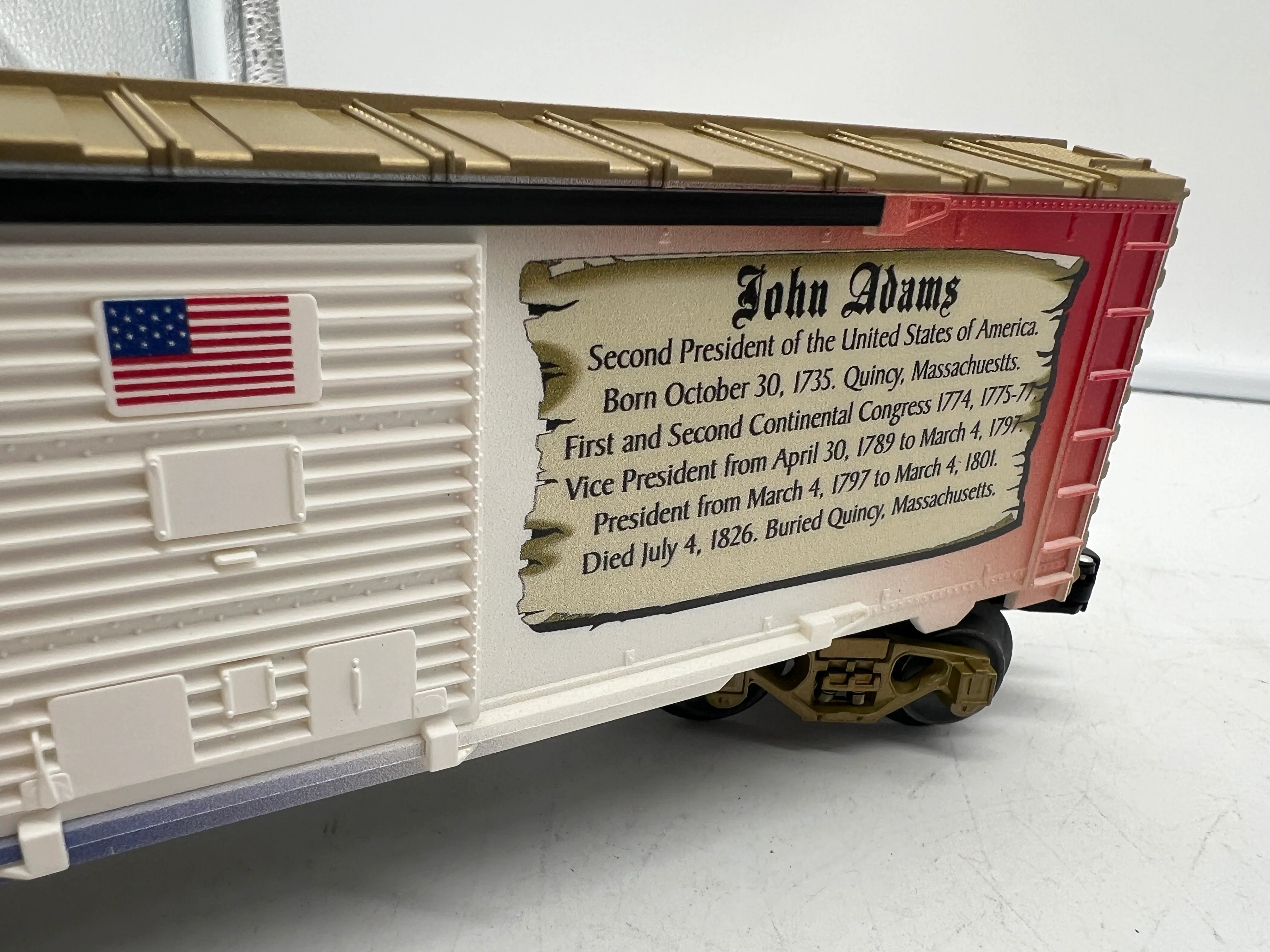 Lionel 6-25930 JOHN ADAMS BOXCAR AB O SCALE NEW - Image 4