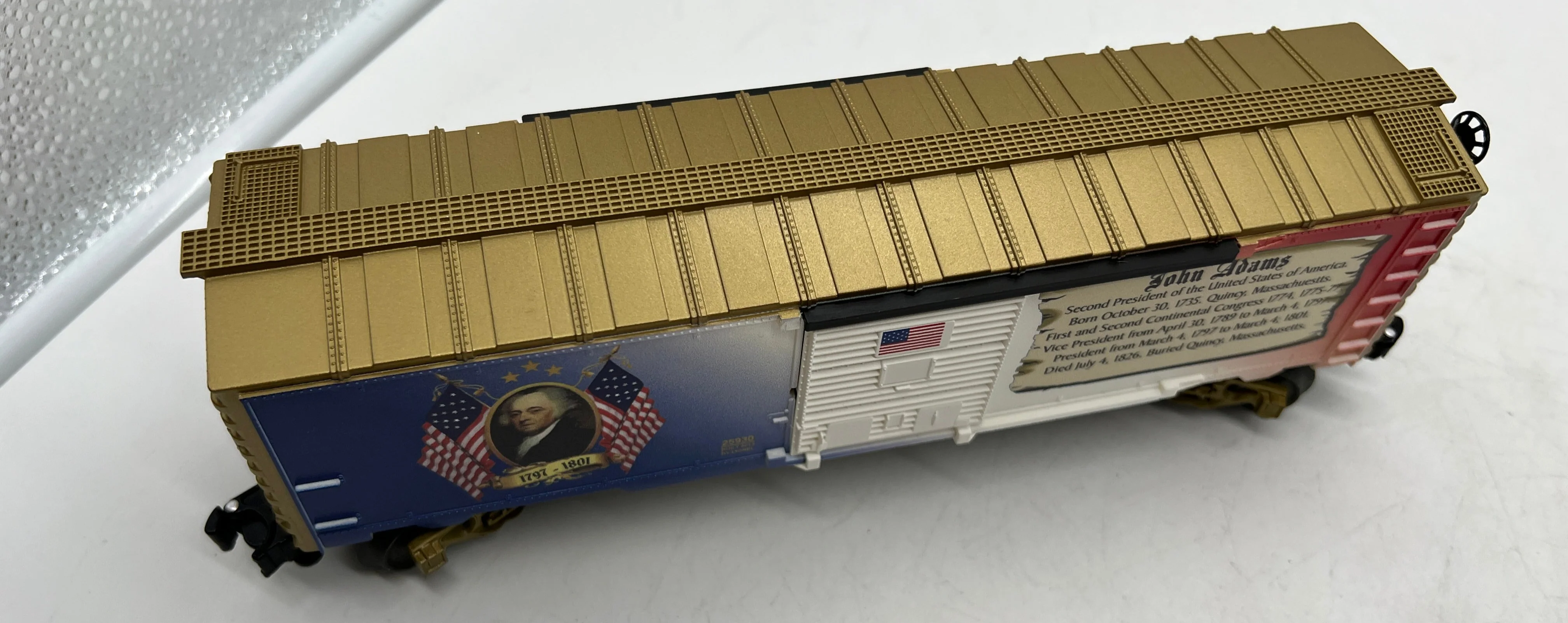 Lionel 6-25930 JOHN ADAMS BOXCAR AB O SCALE NEW - Image 6