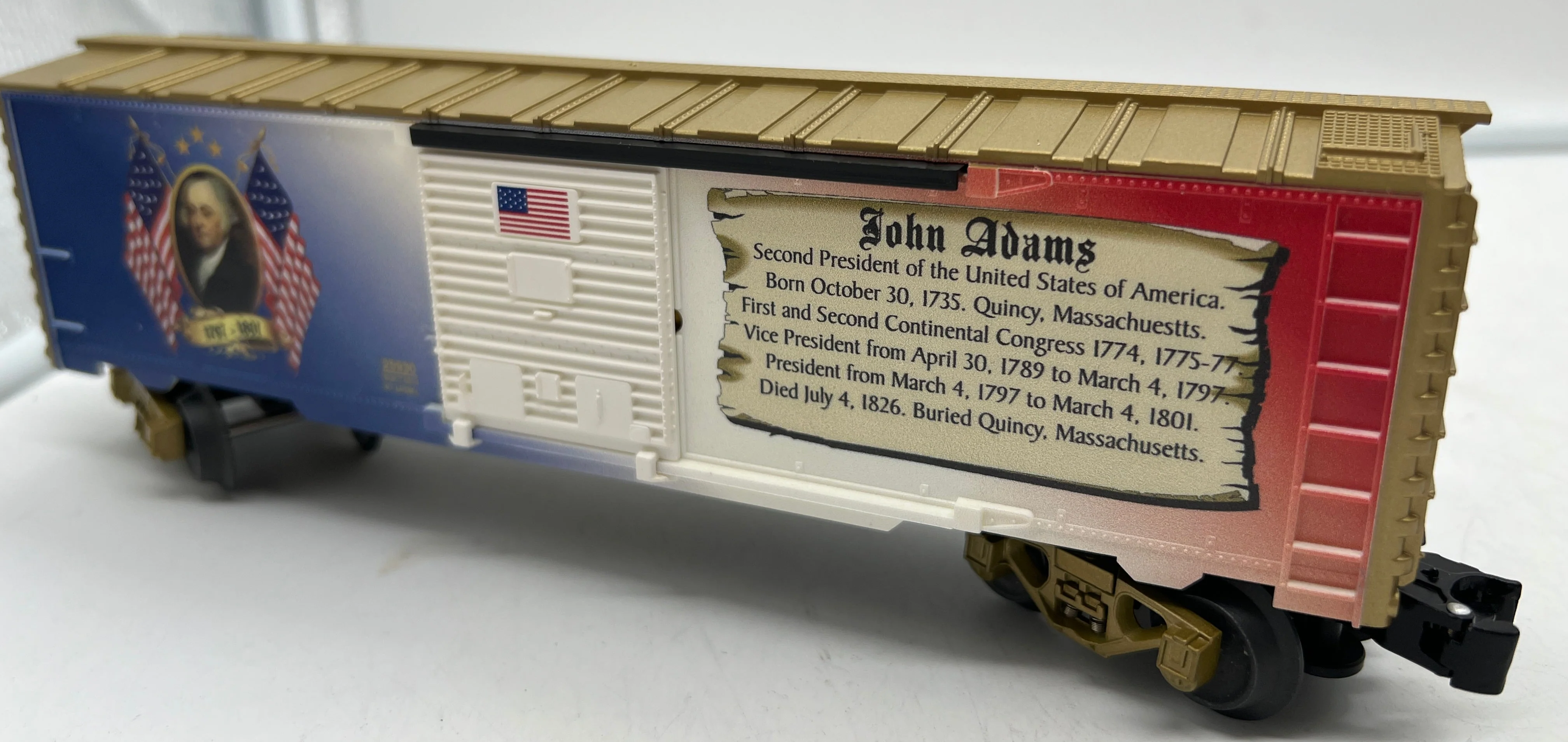 Lionel 6-25930 JOHN ADAMS BOXCAR AB O SCALE NEW - Image 7