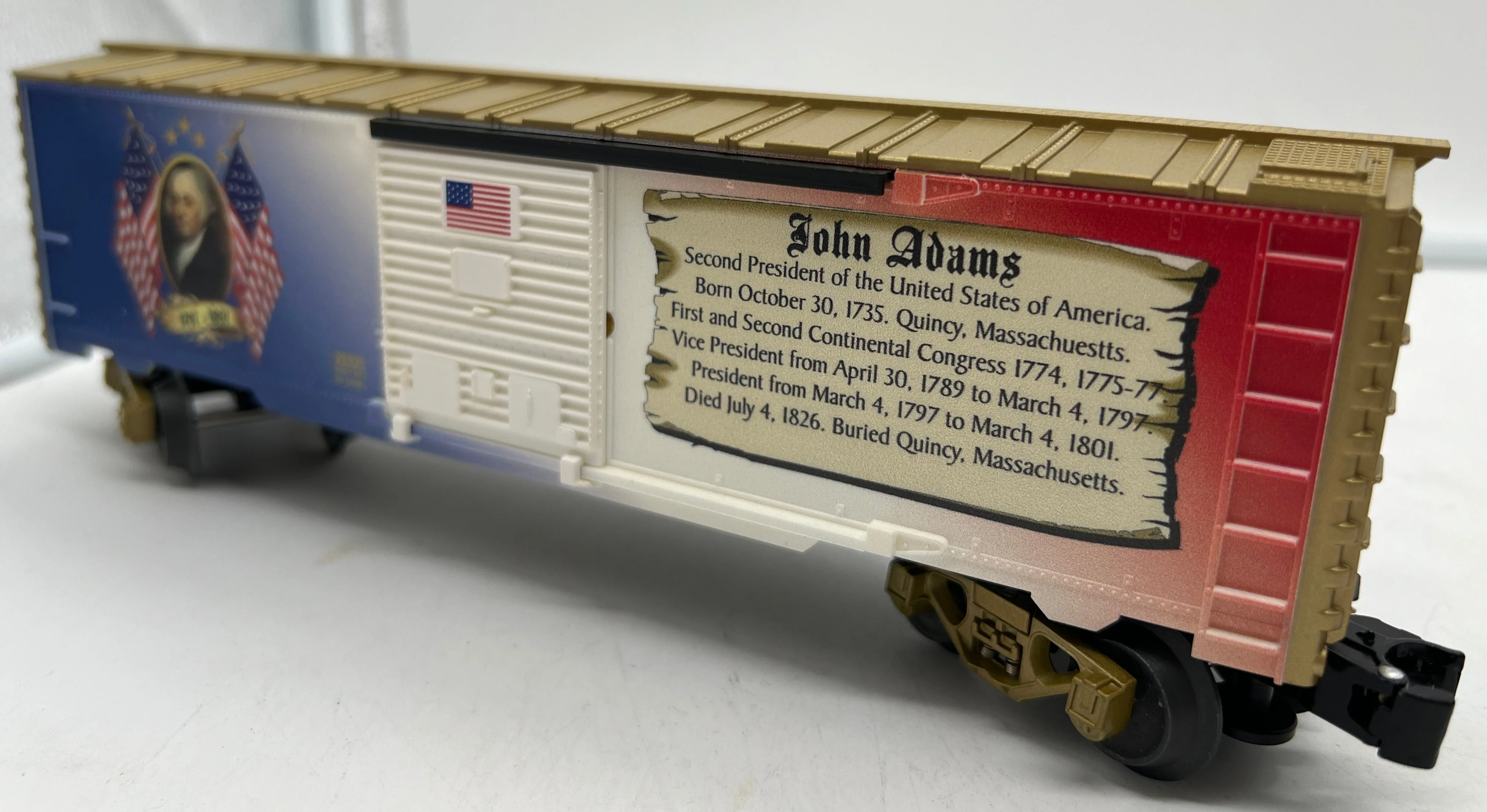 Lionel 6-25930 JOHN ADAMS BOXCAR AB O SCALE NEW - Image 9