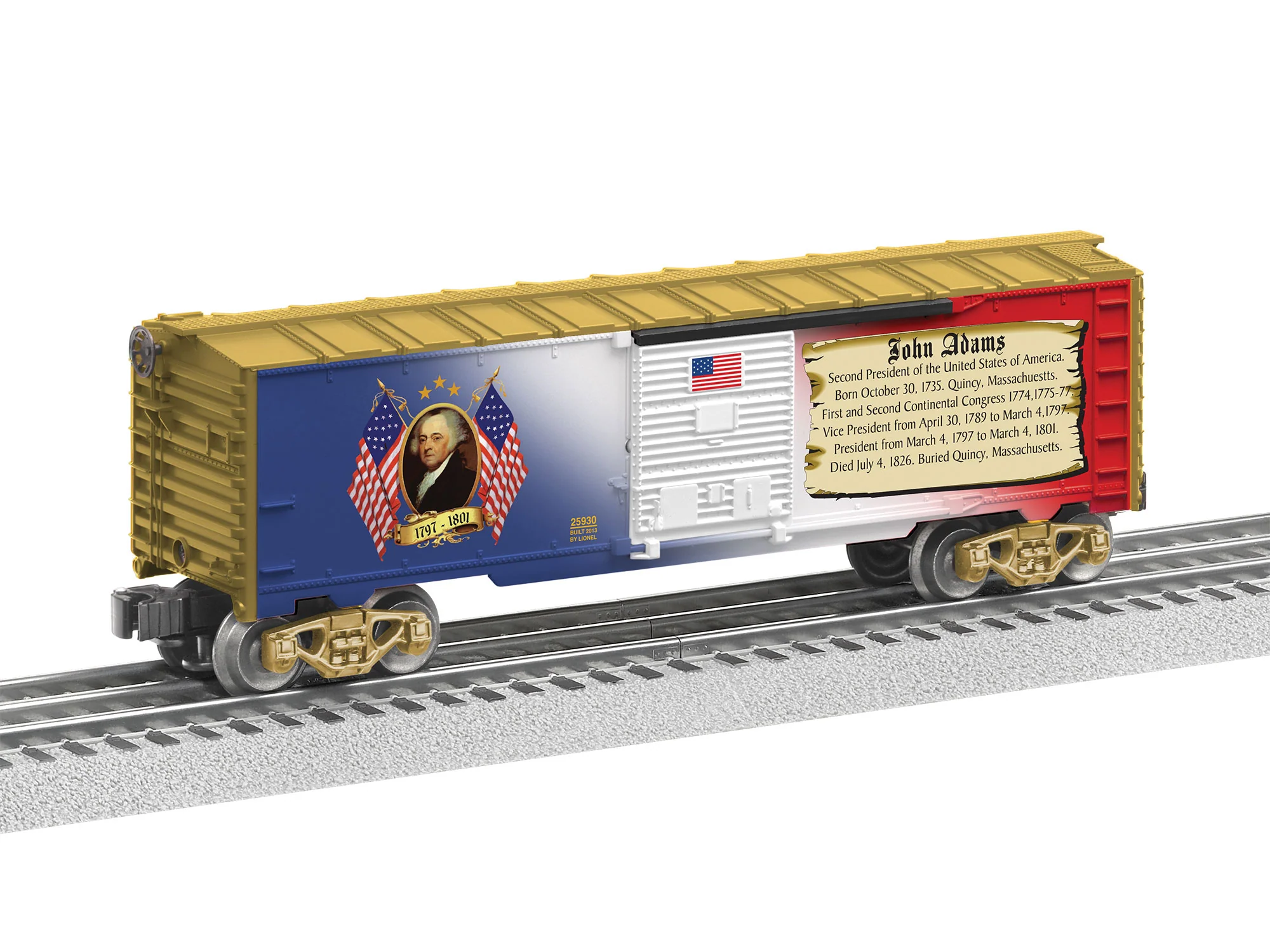 Lionel 6-25930 JOHN ADAMS PRESIDENTIAL BOXCAR O SCALE NEW - Image 2