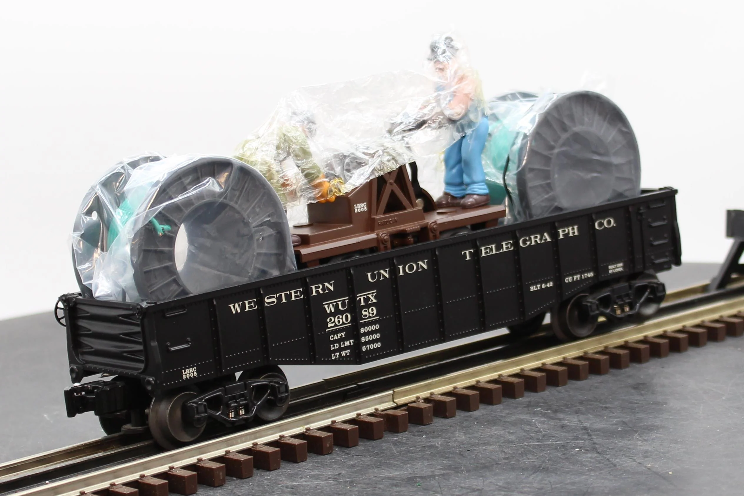 Lionel 6-26089 LRRC Western Union Telepraph O27 Gondola W/Handcar O SCALE NEW - Image 3
