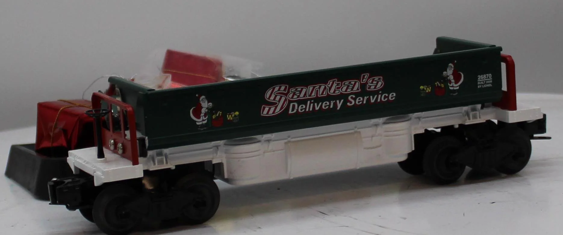 Lionel 6-26870 Christmas Dump Car with Presents O SCALE Used Excellent black dump bin - Image 5