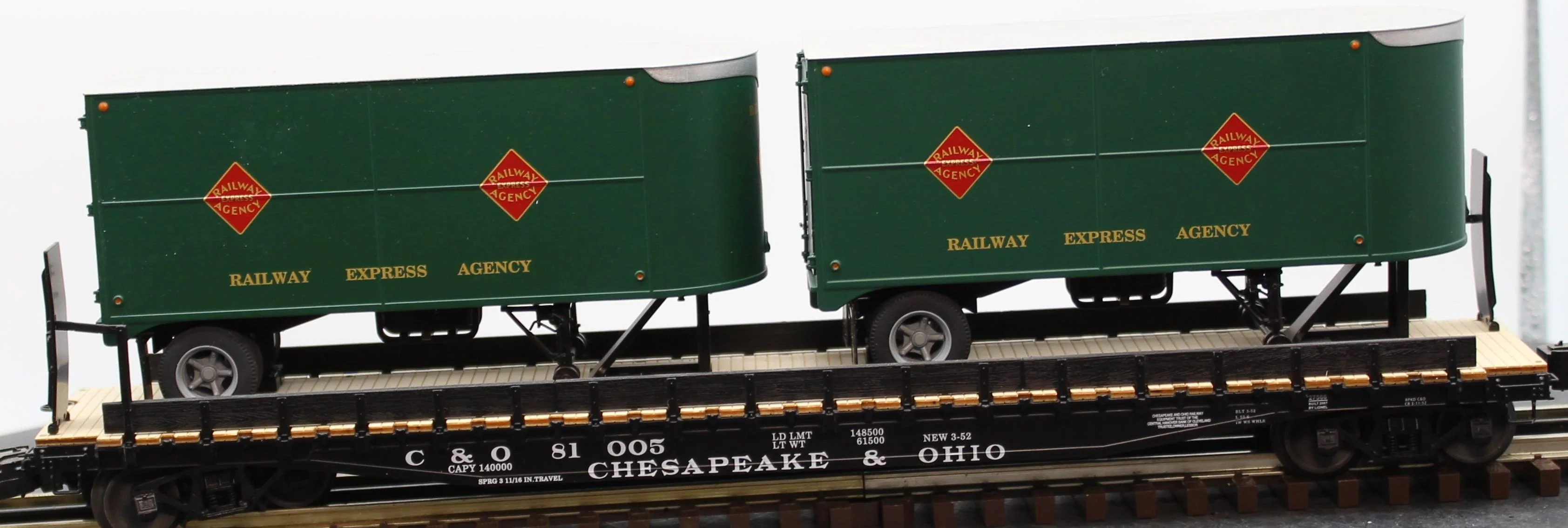 Lionel 6-27566 Railway Express Agency PS-4 Flatcar 8105 O SCALE Like New - Image 5