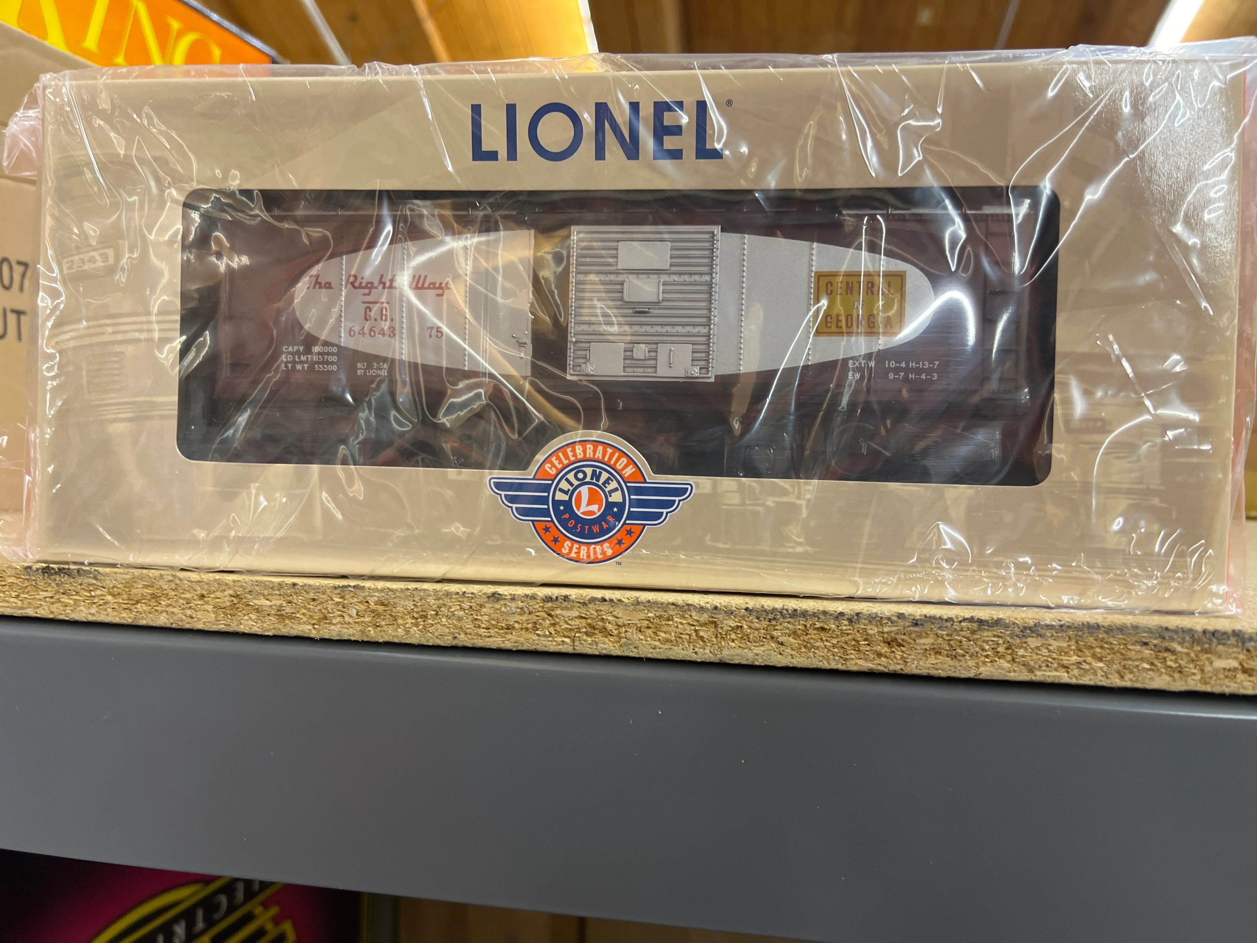 Lionel 6-27778 Central of Georgia (Football) 6464 Boxcar PWC O SCALE NEW