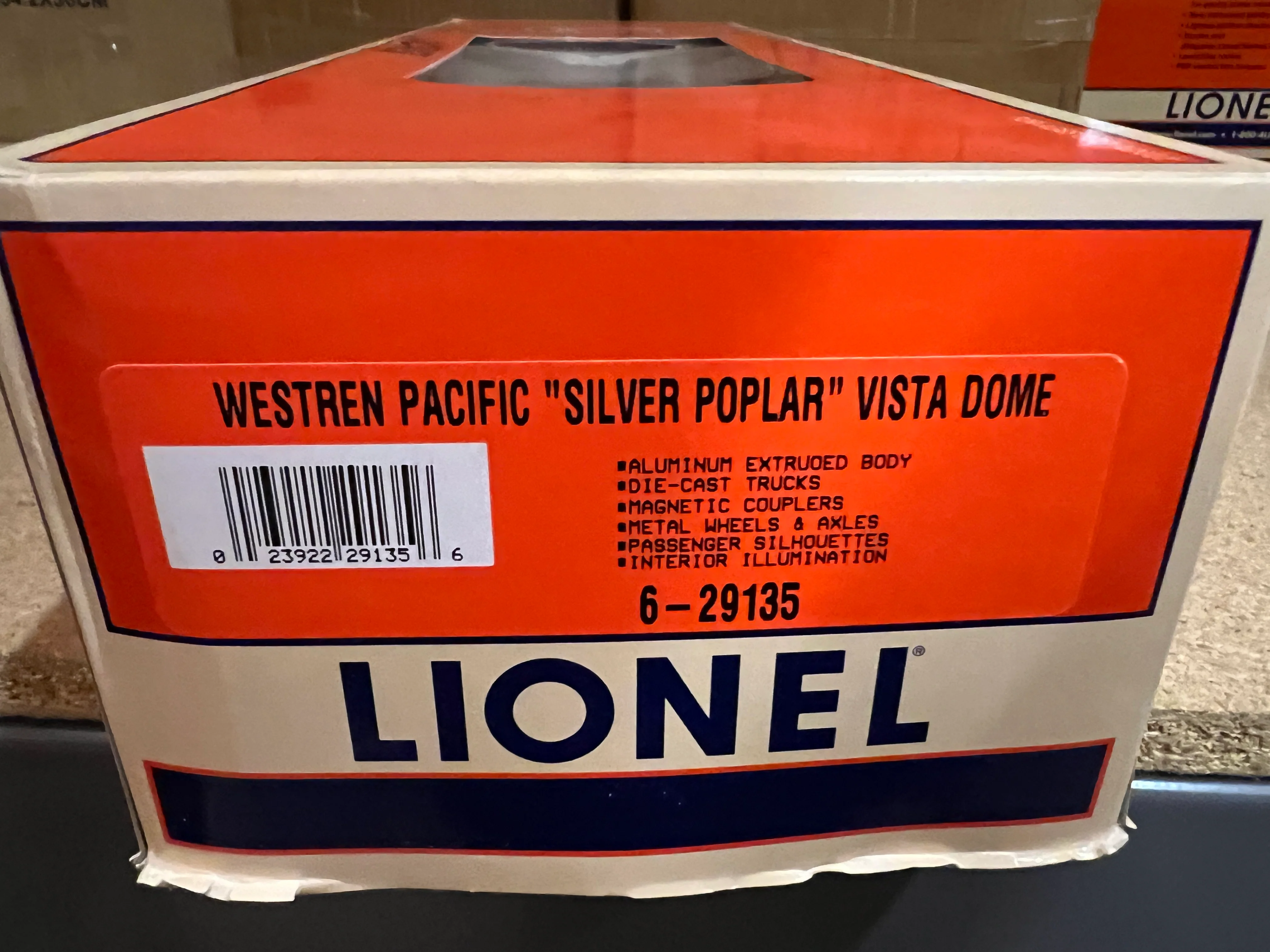 Lionel 6-29135 Western Pacific WP California Zephyr aluminum passenger car VISTA DOME O SCALE NEW - Image 2
