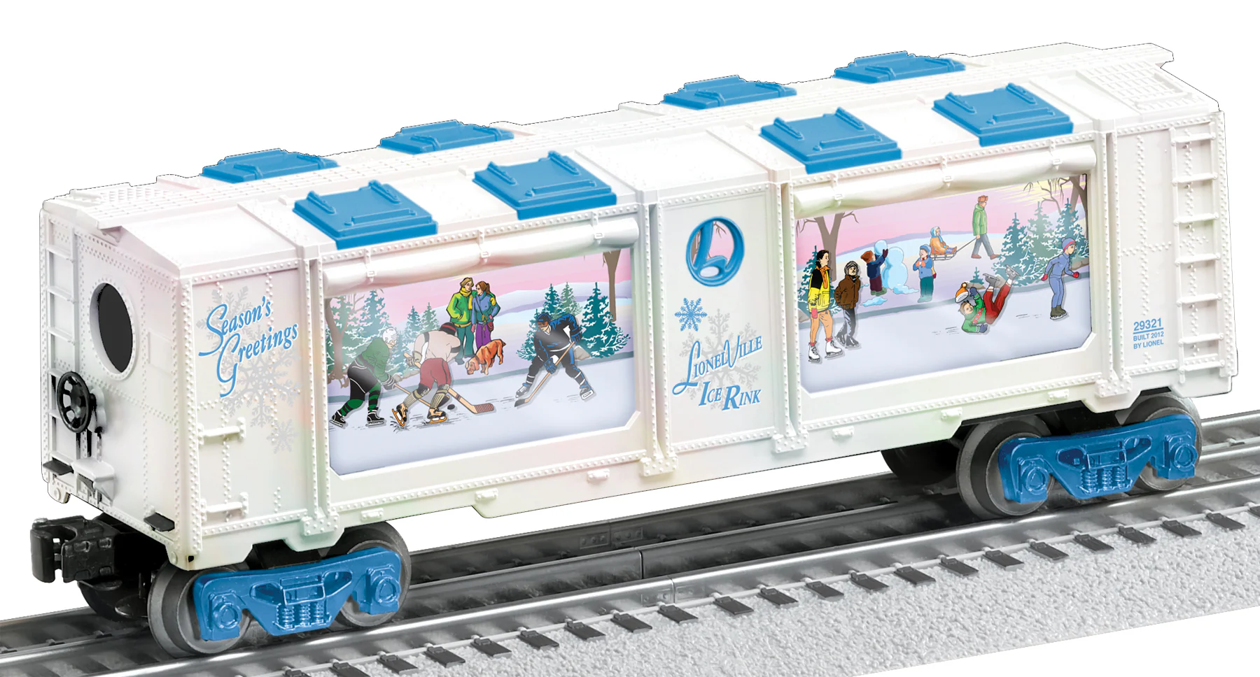 Lionel 6-29321 CHRISTMAS Ice Skating Aquarium Car O SCALE NEW - Image 4