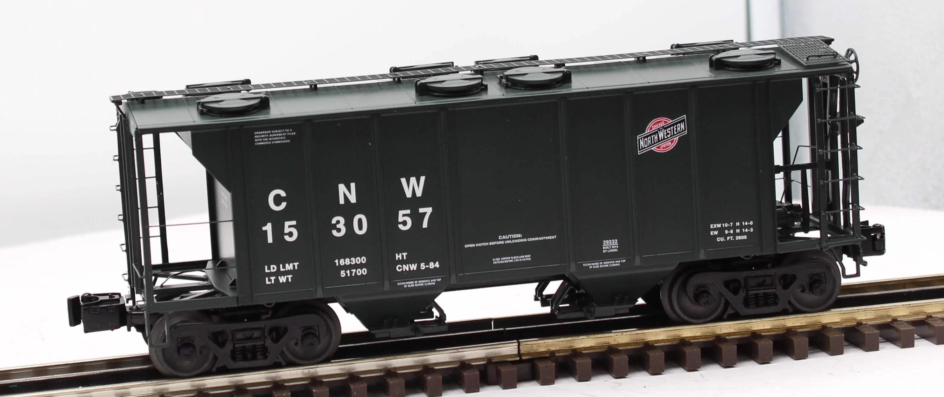 Lionel 6-29332 CNW CHICAGO NORTHWESTERN PS-2 HOPPER CAR  O SCALE Like New - Image 6