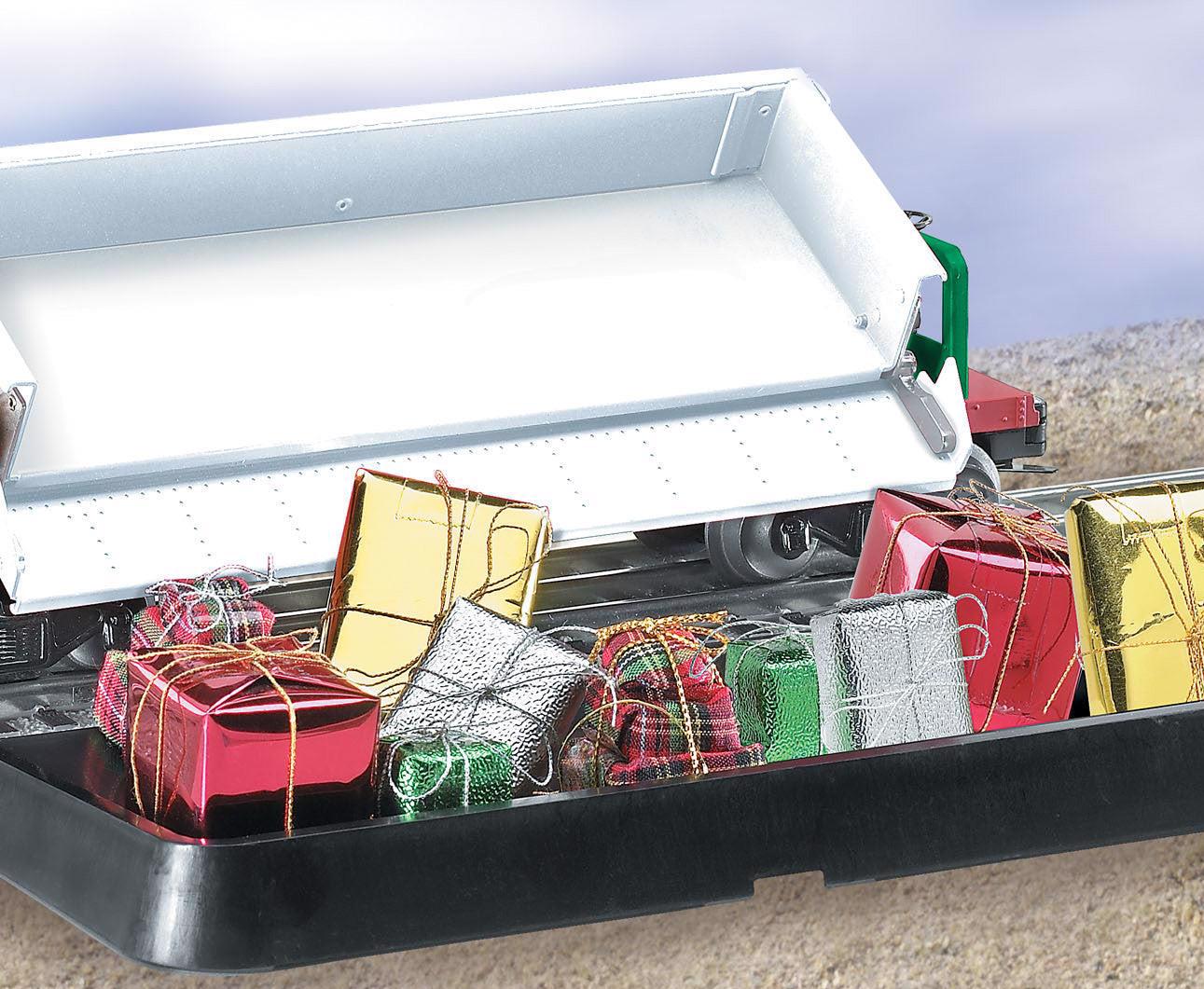 Lionel 6-29809 Christmas Dump Car with Presents O SCALE Used Excellent red dump bin - Image 8