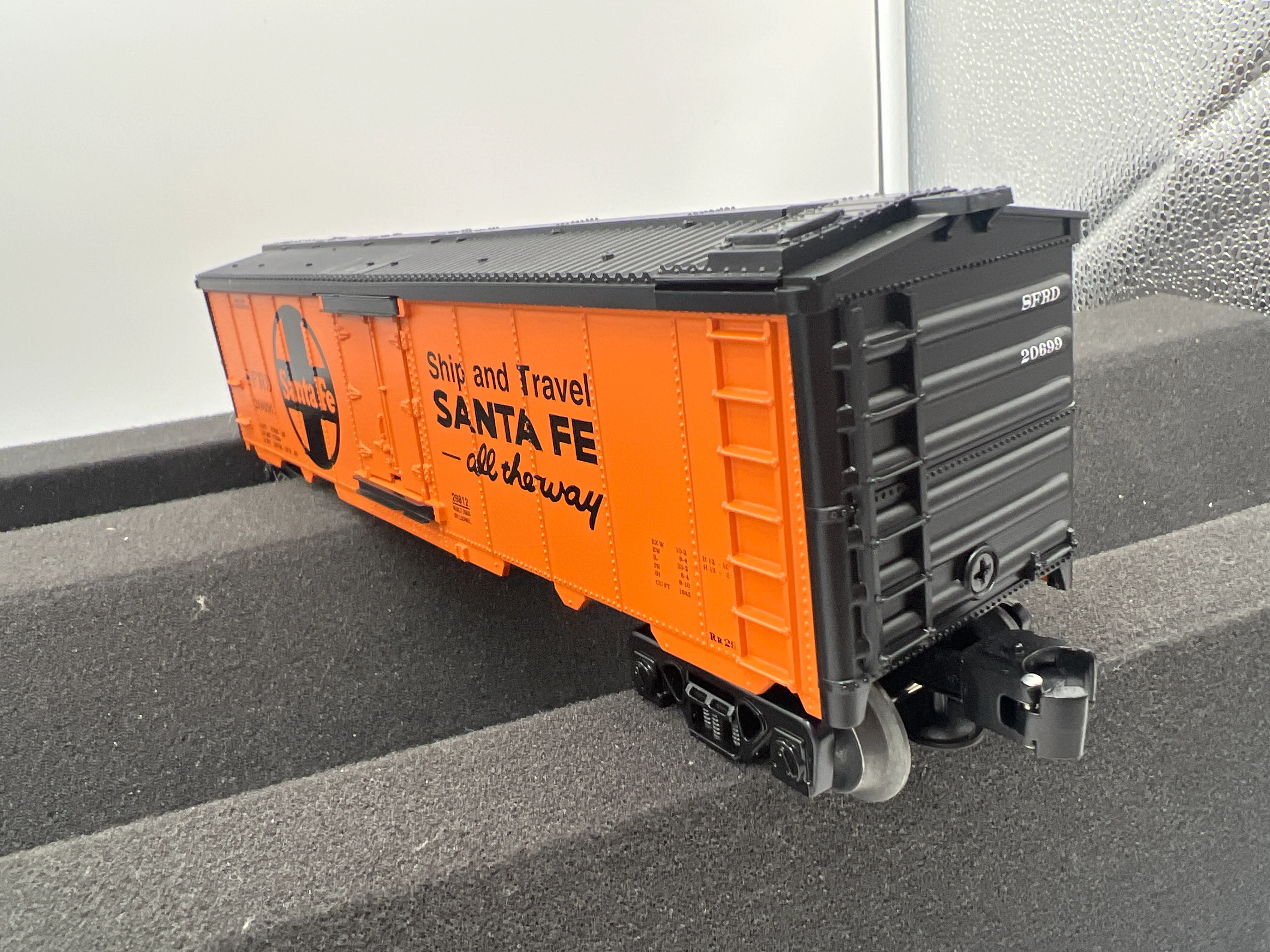 Lionel 6-29812 SANTA FE HOT BOX REEFER AB Orange O SCALE NEW - Image 6