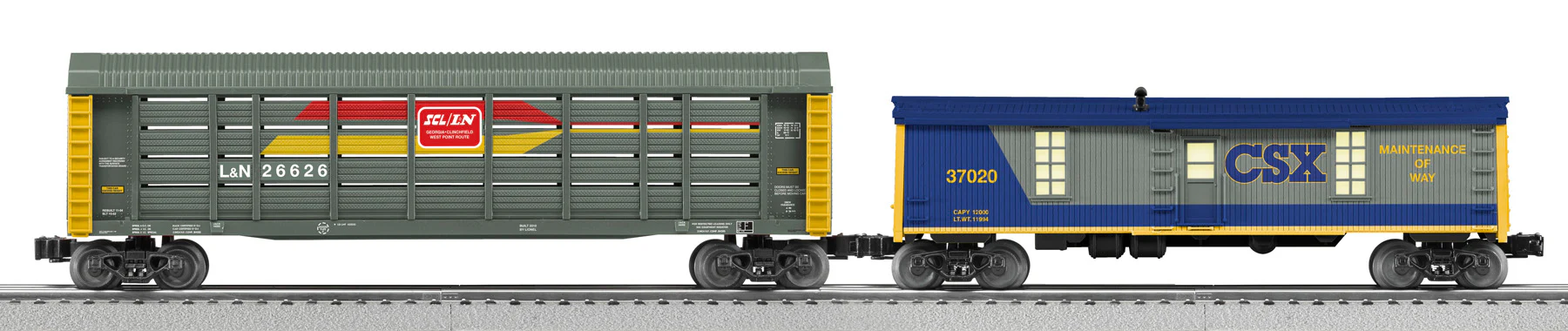 Lionel 6-30138 CHESSIE SYSTEM MERGER FREIGHT CAR ADD-ON 2-PACK O SCALE NEW - Image 3