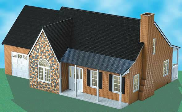 Lionel 6-34111 Deluxe Fieldstone House O SCALE Like New - Image 2