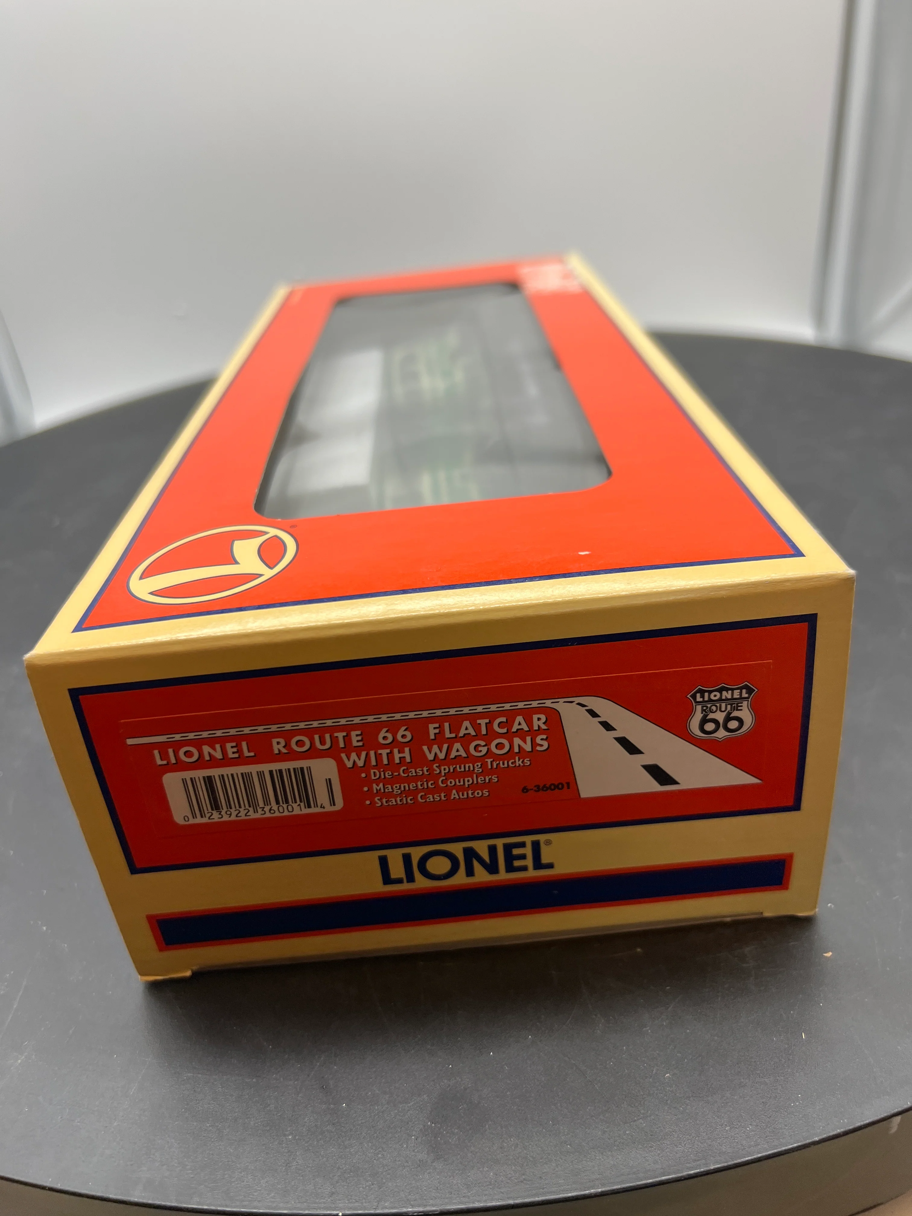 Lionel 6-36001 Route 66 flatcar with Jeep wagons O SCALE NEW - Image 2