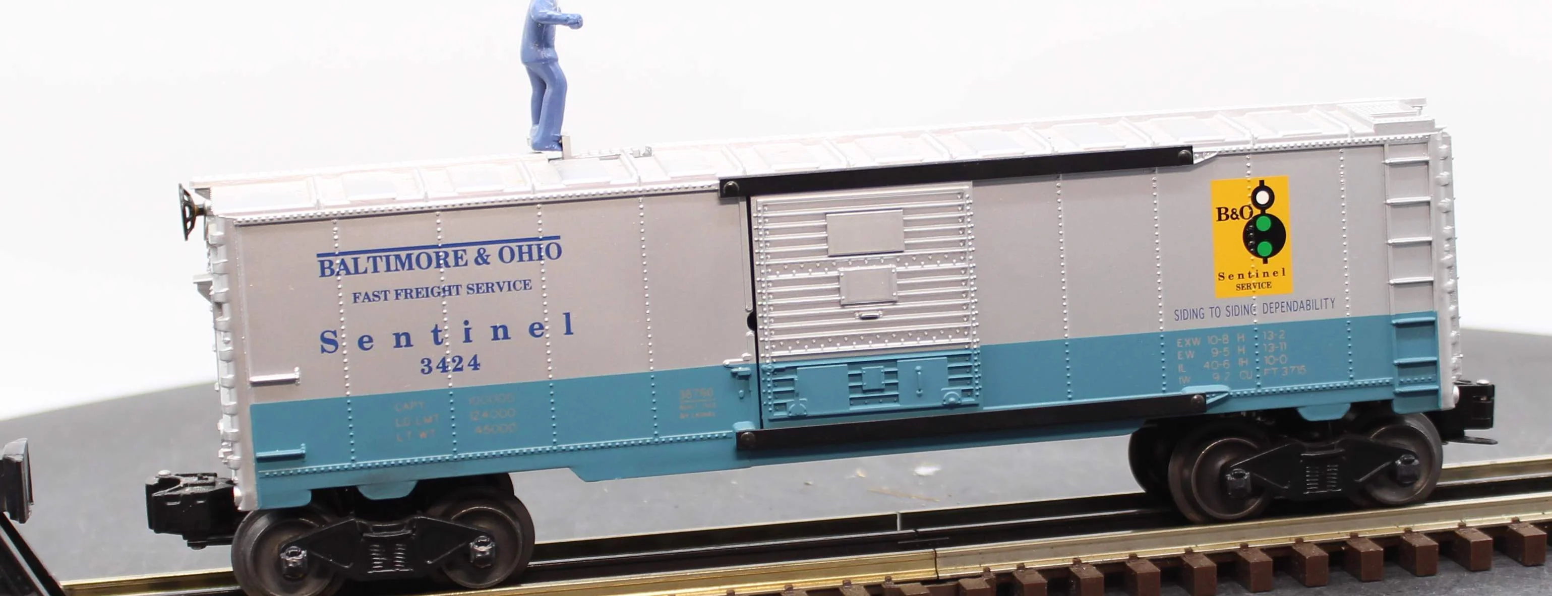 Lionel 6-36760 Baltimore & Ohio Sentinel Brakeman Boxcar O SCALE Used Excellent - Image 4