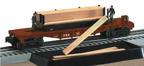 Lionel 6-36774 Pennsylvania PRR Moe & Joe Lumber Flatcar O SCALE Like New - Image 2