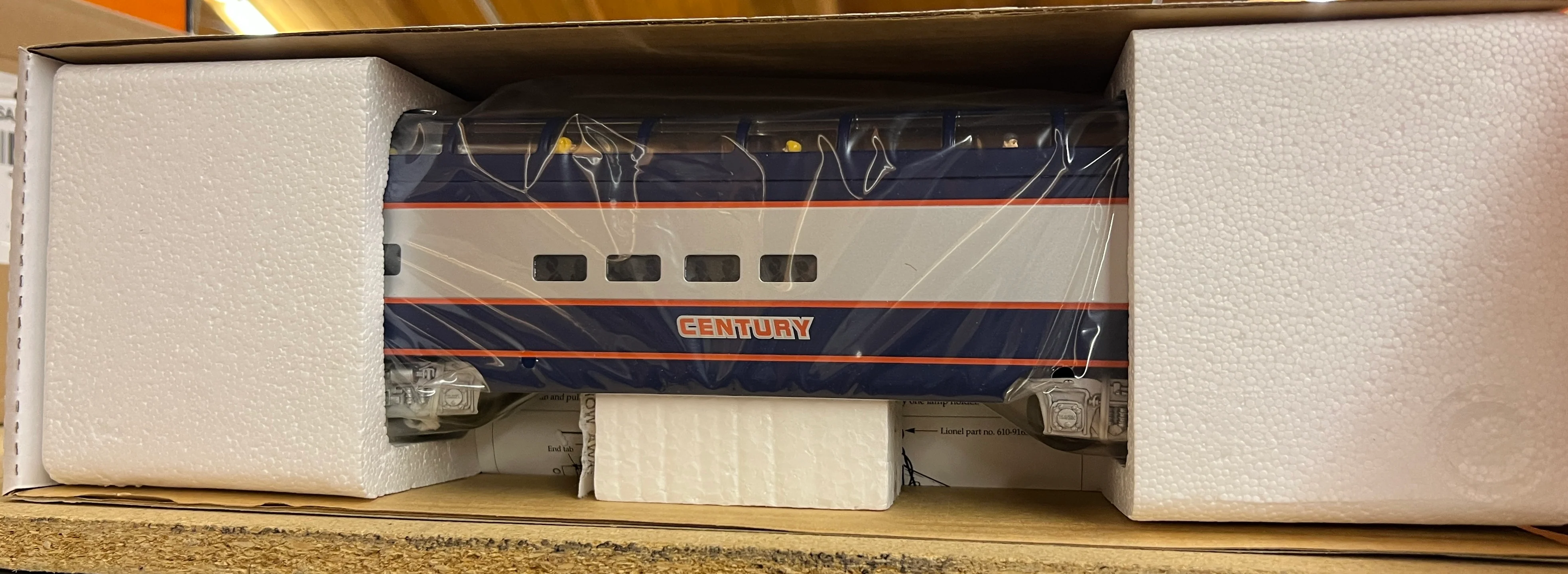 Lionel 6-39110  Train of the Century Full Vista Dome Car #1 (Century) O SCALE NEW