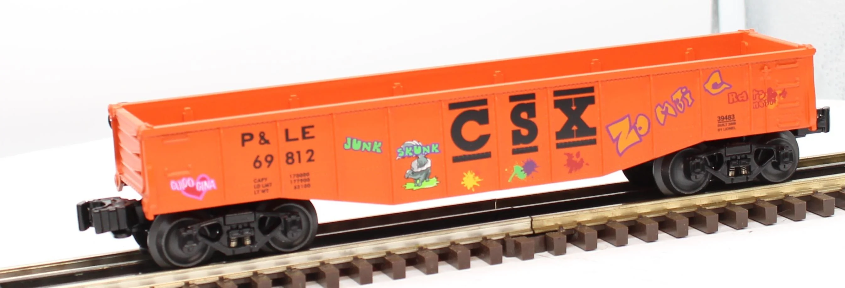 Lionel 6-39483 PITTSBURGH & LAKE ERIE Gondola Mainline #69812 O Scale Like New - Image 2