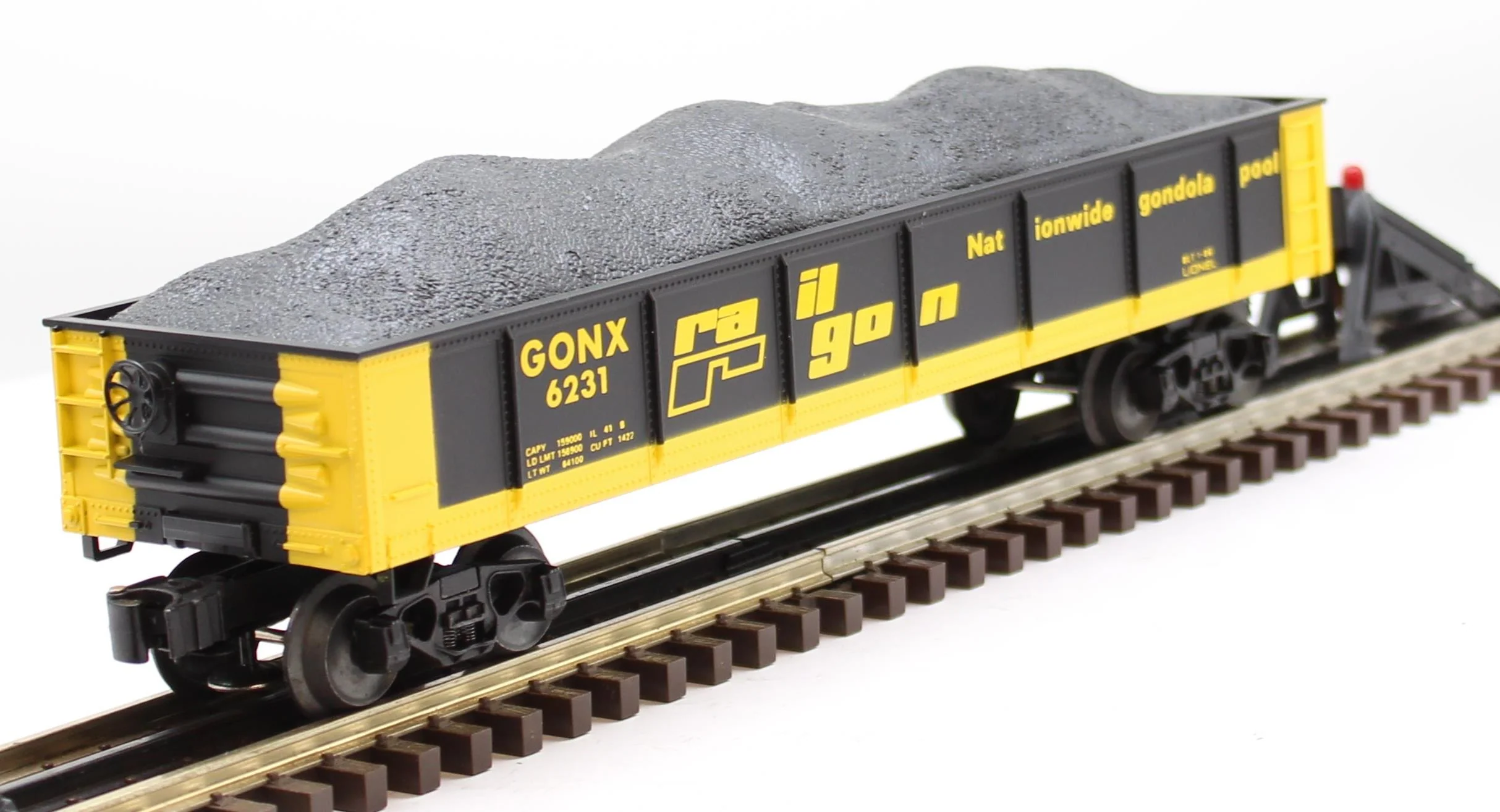 Lionel 6-6231 Railgon Gondola 6231 w Coal Load O SCALE Used Damaged Box - Image 6