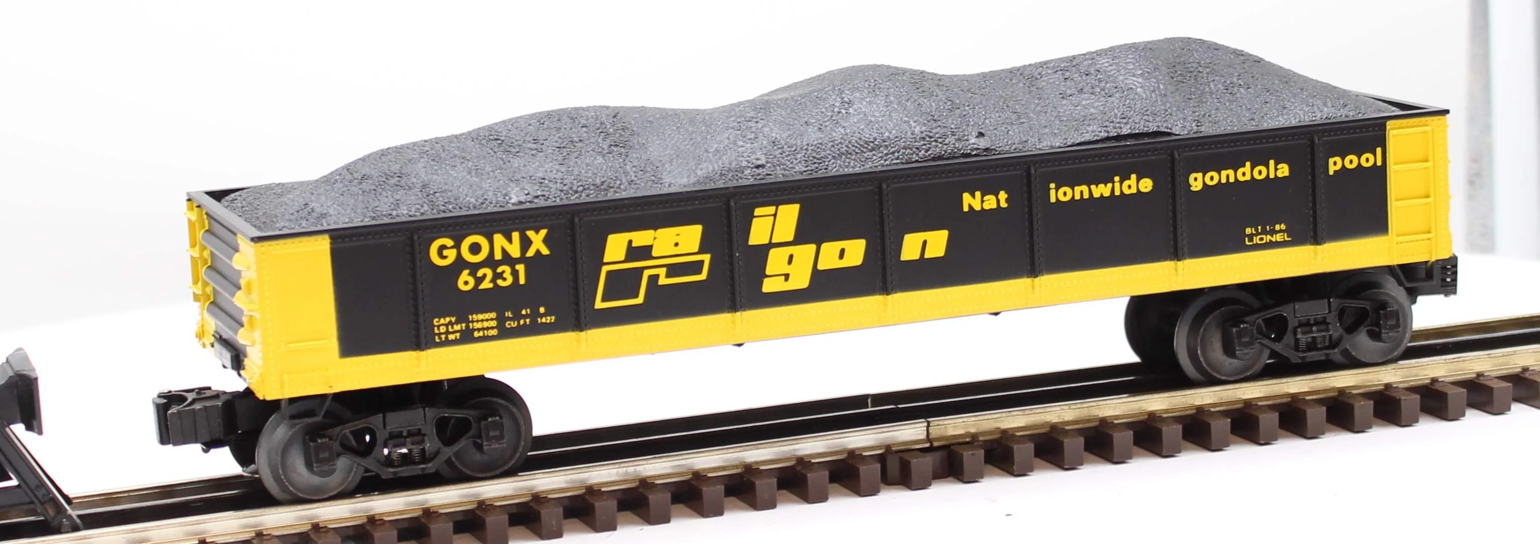 Lionel 6-6231 Railgon Gondola 6231 w Coal Load O SCALE Used Damaged Box - Image 8