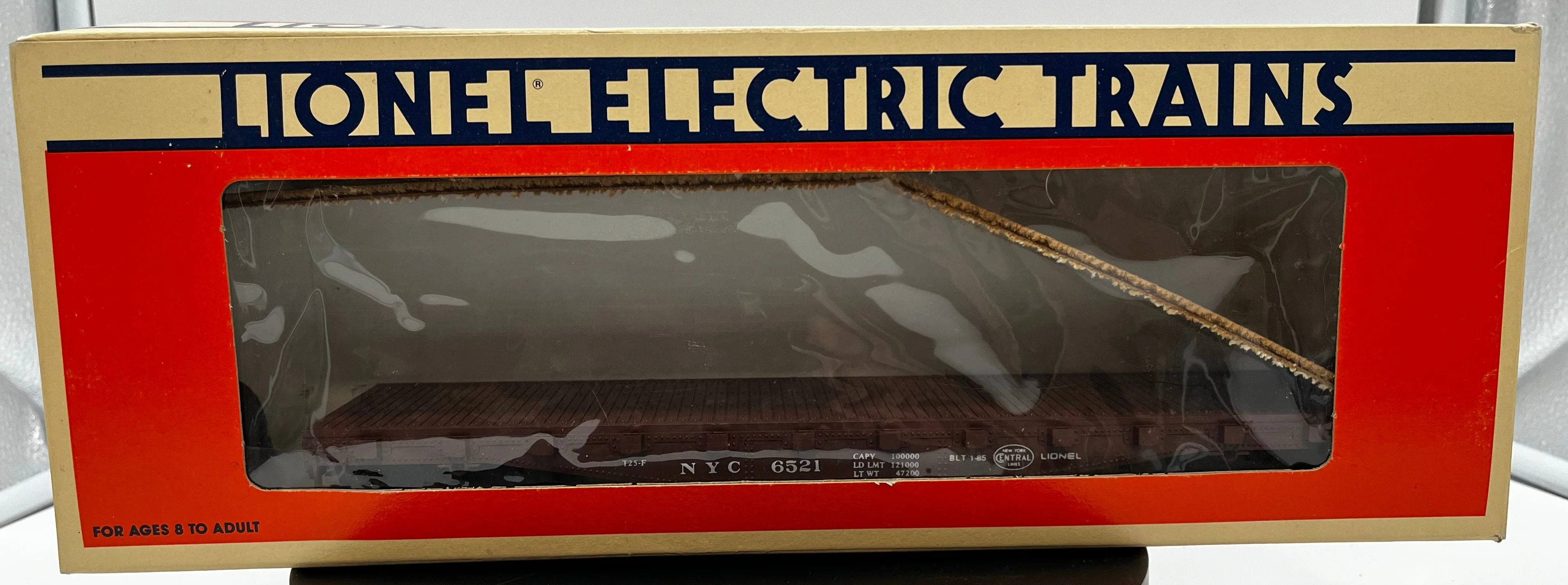Lionel 6-6521 New York Central Standard NYC Flat Car w/Stakes O-scale Used