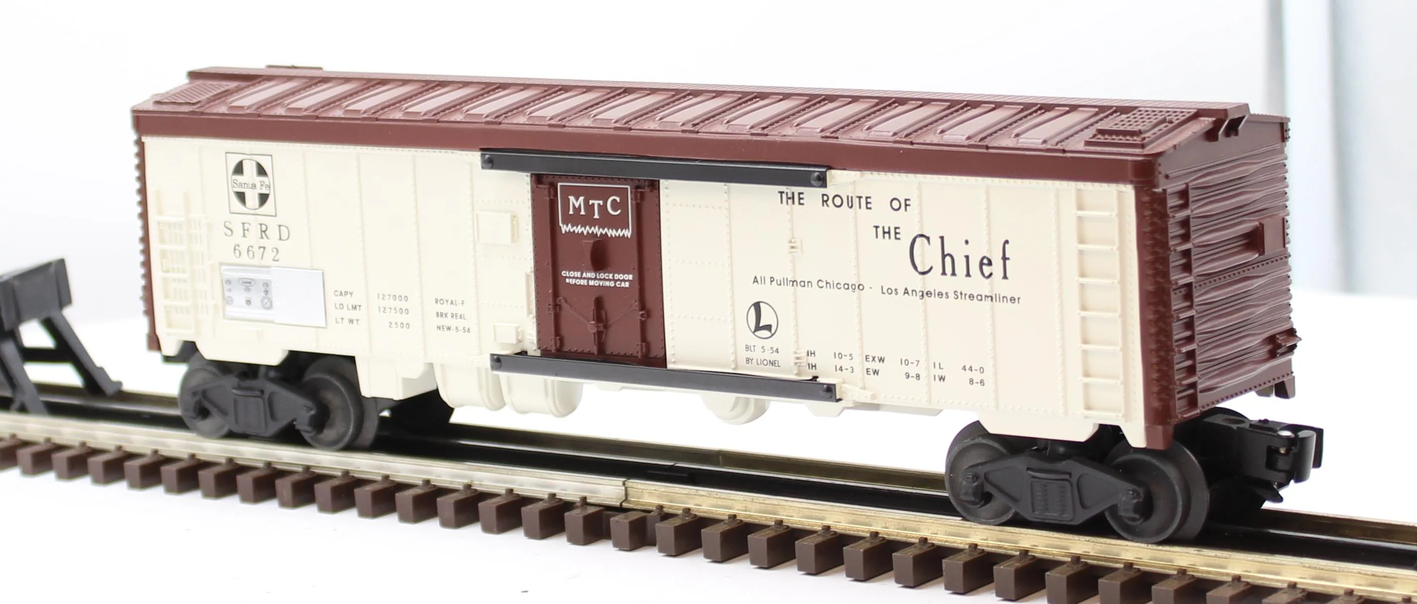 Lionel 6-6672 SFRD Route Of The Chief Reefer 6672 O SCALE Like New - Image 3
