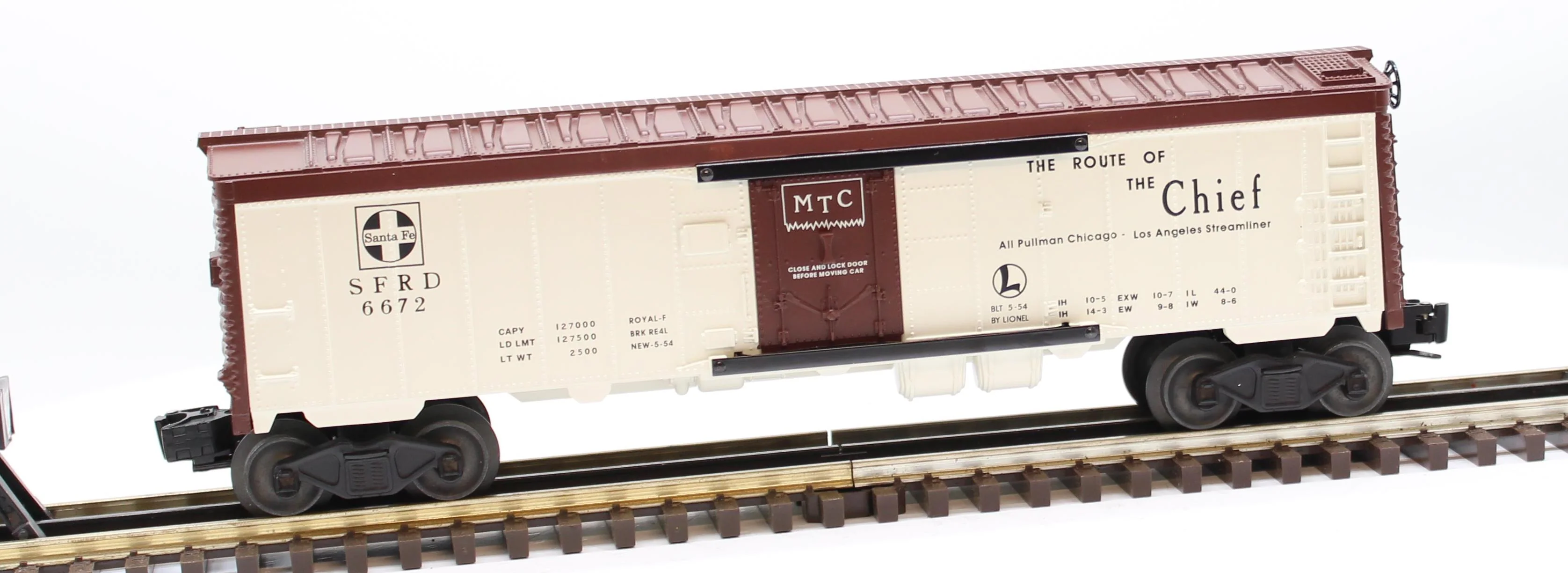 Lionel 6-6672 SFRD Route Of The Chief Reefer 6672 O SCALE Like New - Image 6