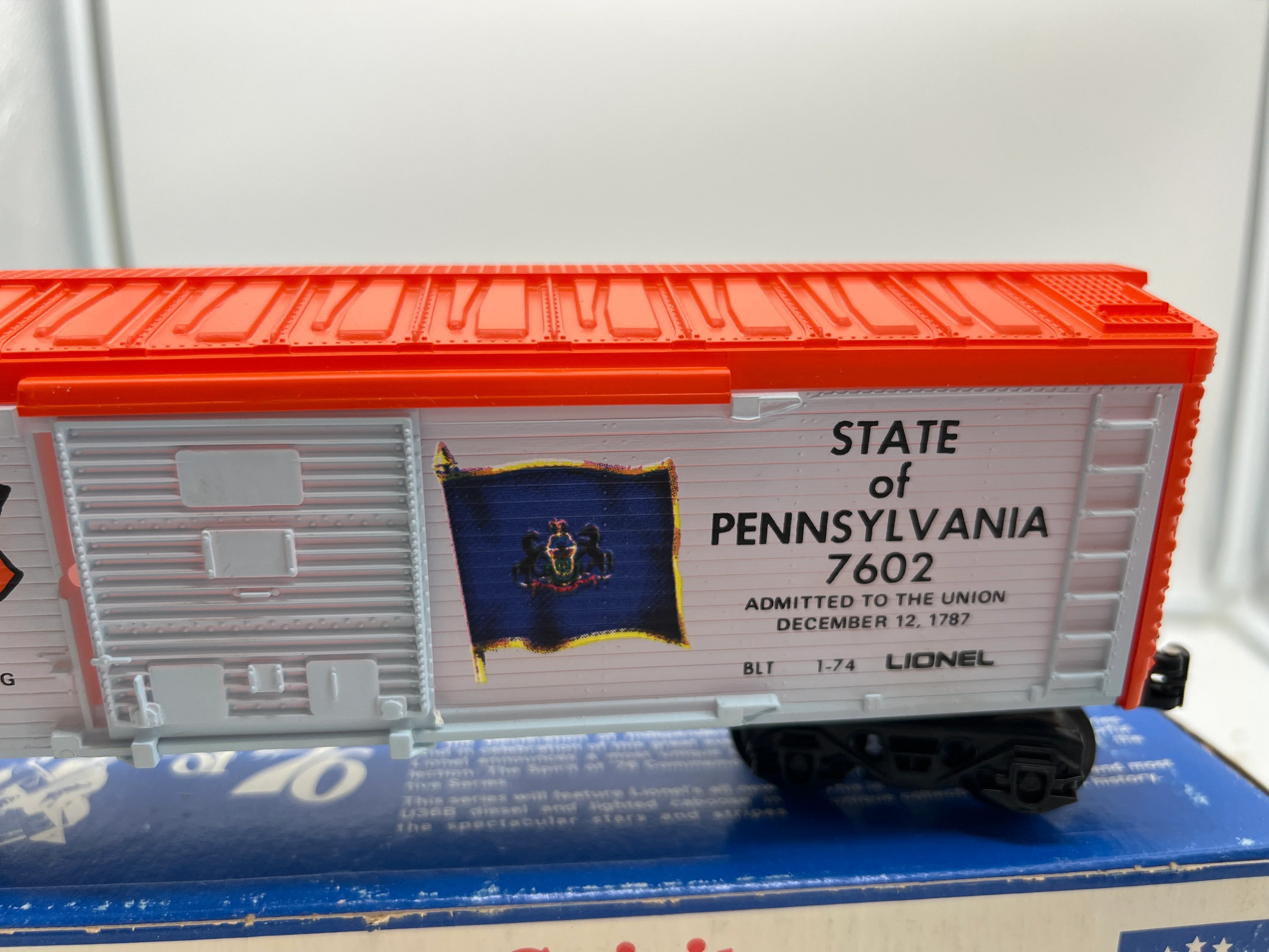 Lionel 6-7602 Pennsylvania Spirit of '76 40' boxcar #7602 O SCALE Like New - Image 3