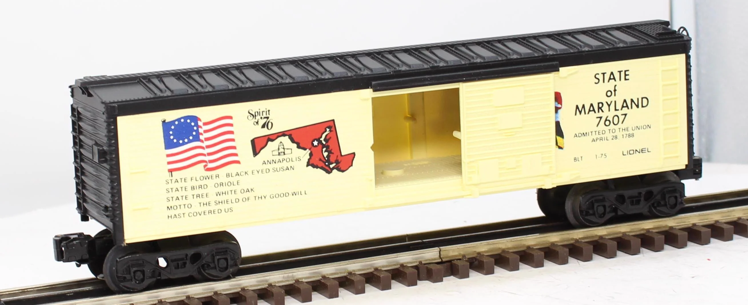 Lionel 6-7607 STATE OF MARYLAND Boxcar Mainline O Scale Used