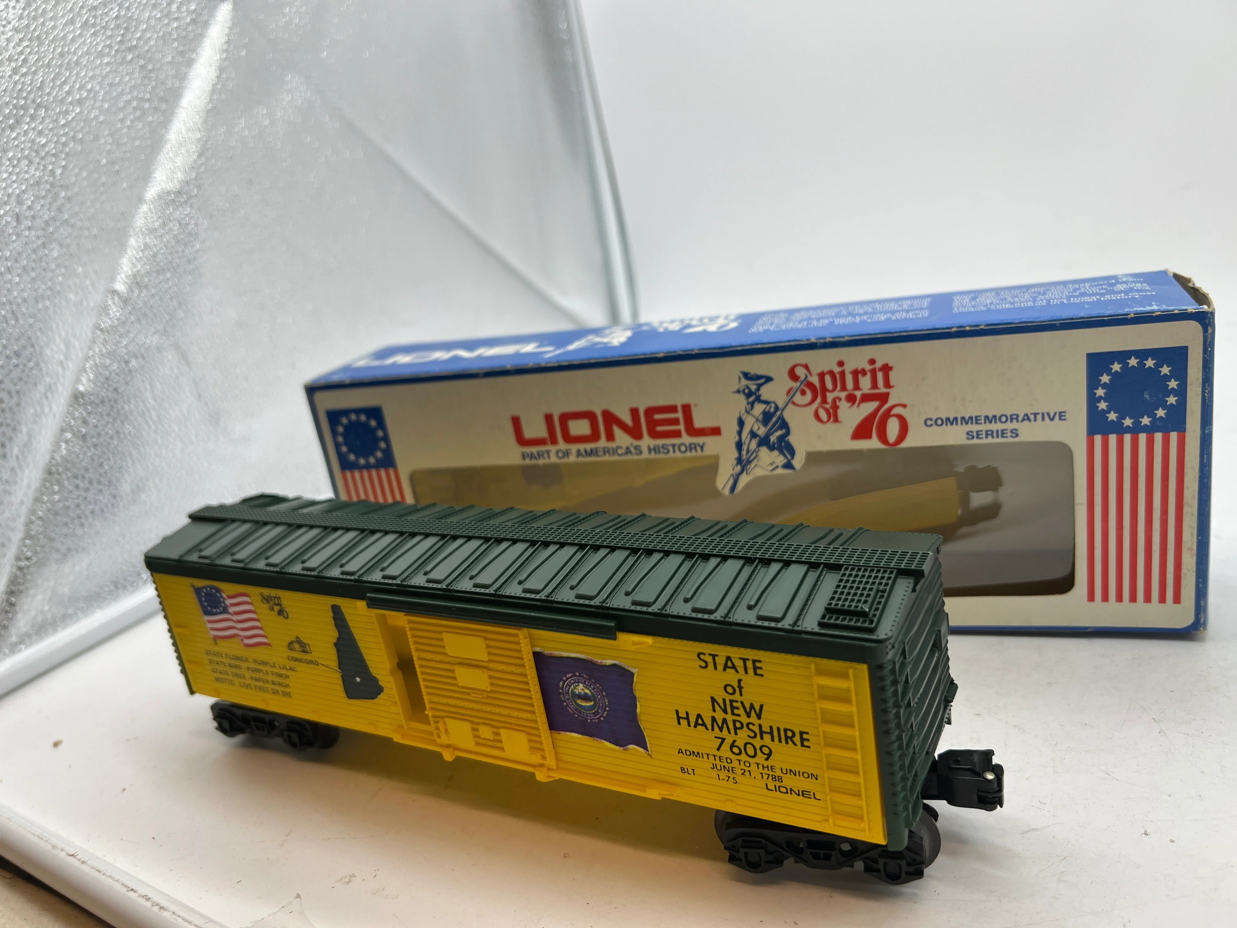 Lionel 6-7609 State of New Hampshire boxcar from Spirit of 76 O scale Like New - Image 3