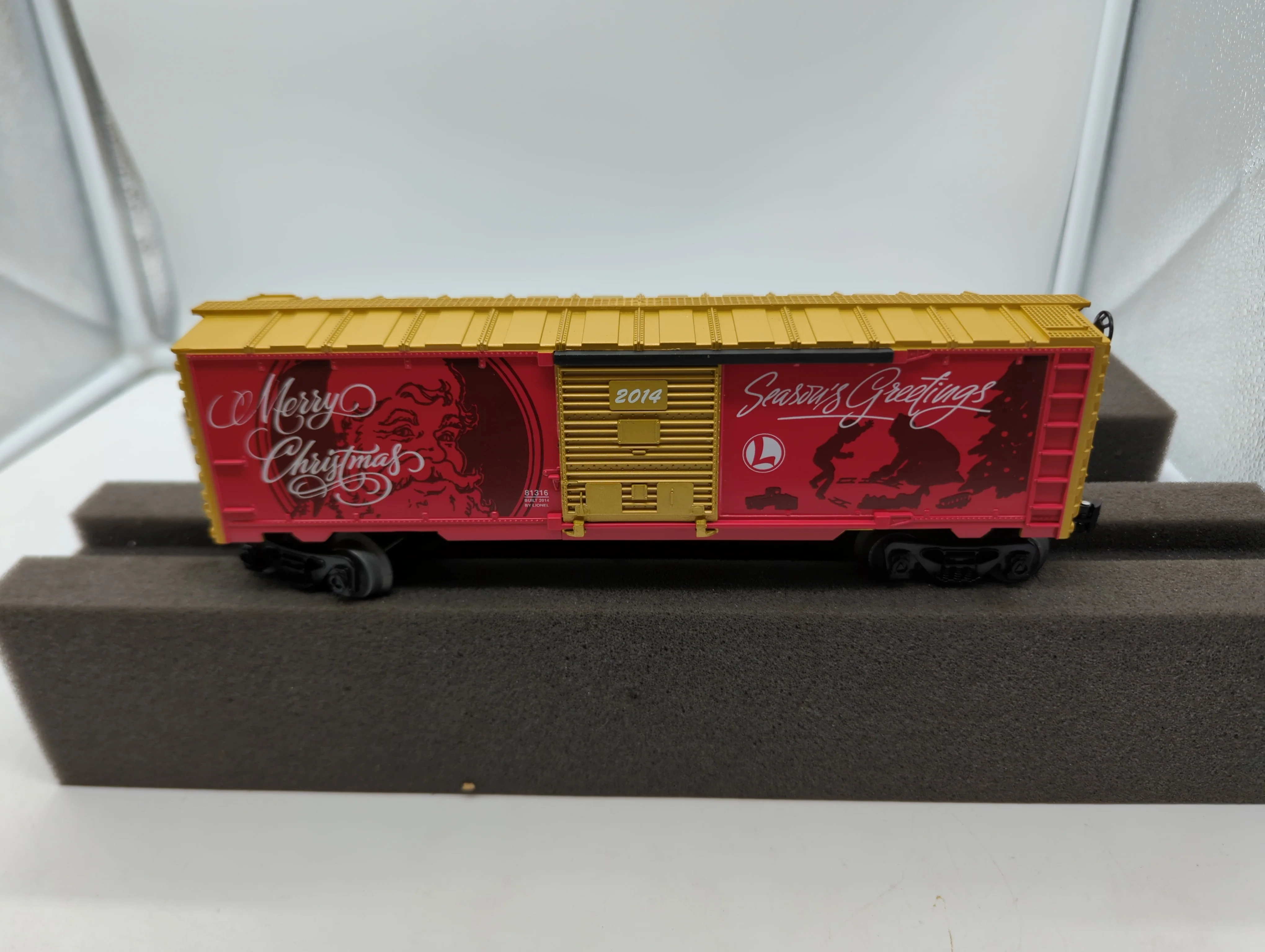 Lionel 6-81316 PERSONALIZED CHRISTMAS MESSAGE BOXCAR O SCALE Like New - Image 2