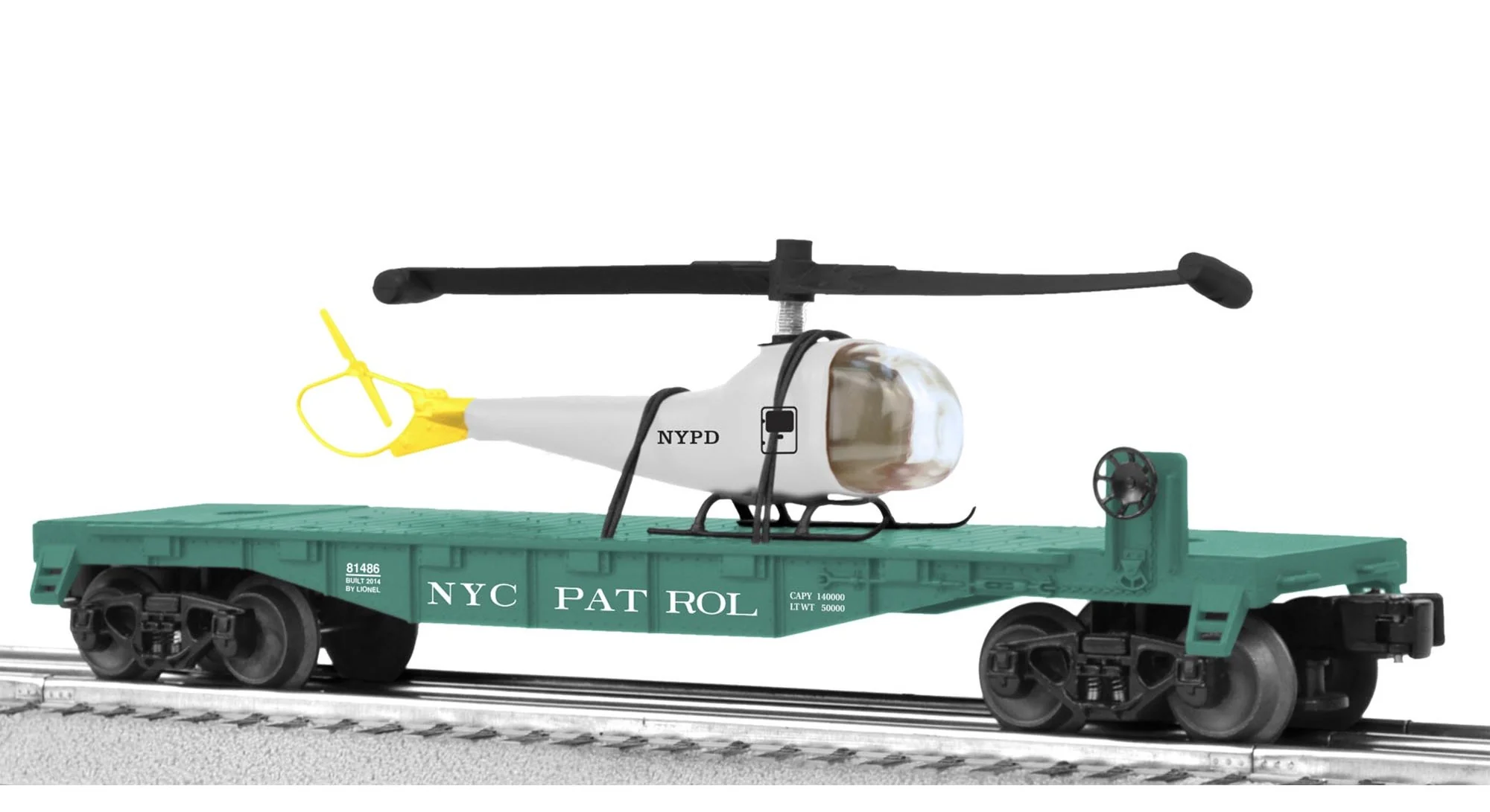 Lionel 6-81486 NYC PATROL HELICOPTER FLATCAR O SCALE NEW