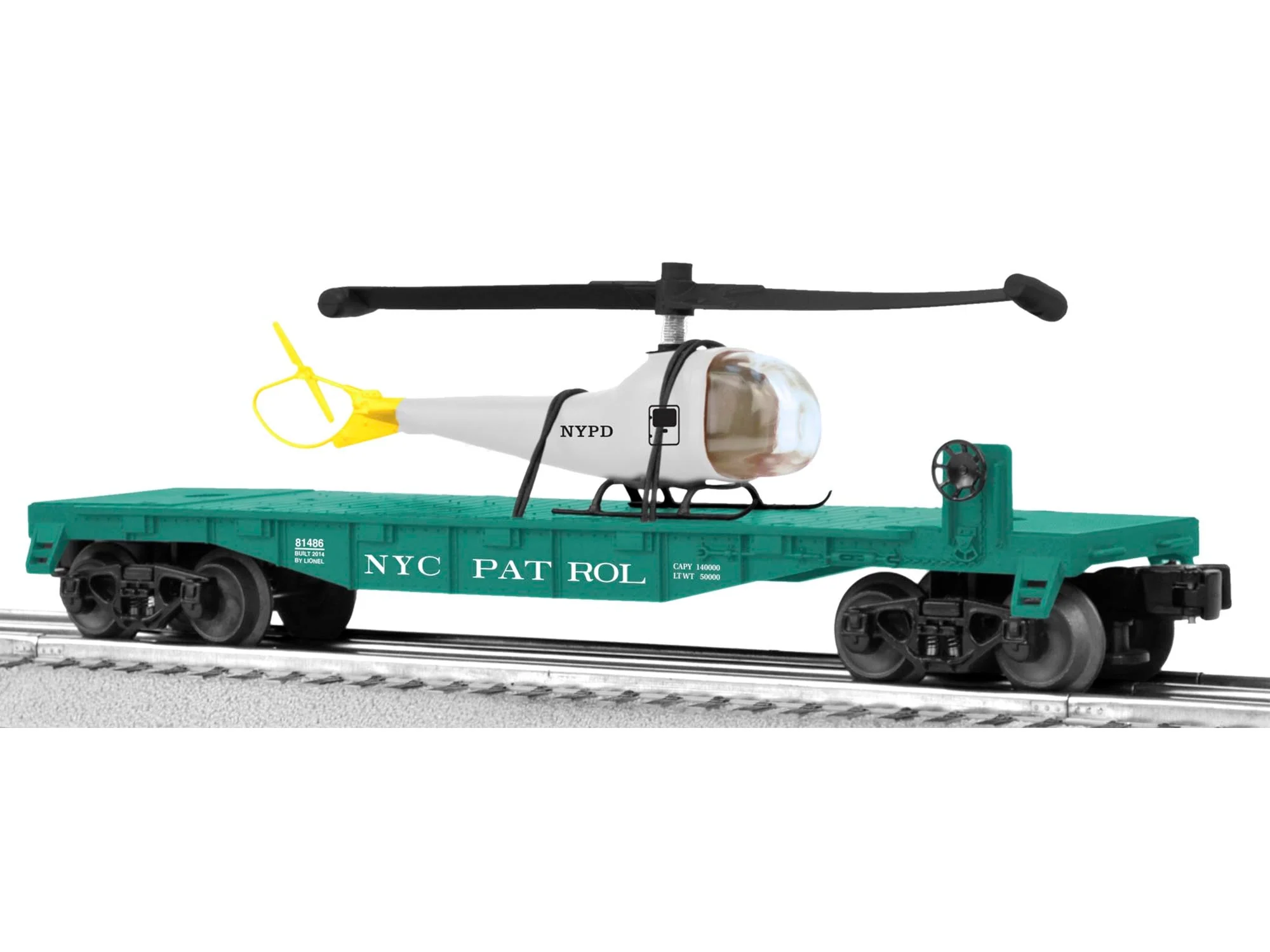 Lionel 6-81486 NYC PATROL HELICOPTER FLATCAR O SCALE NEW - Image 4