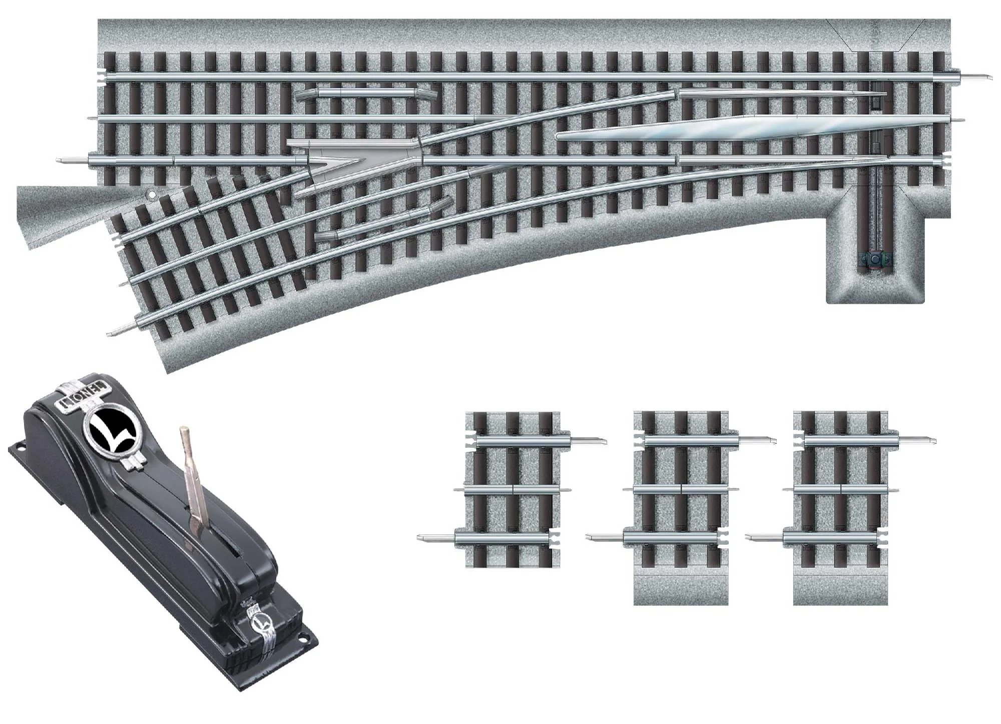 Lionel 6-81953 FasTrack O72 Remote/Command Control LH Switch limited O SCALE NEW