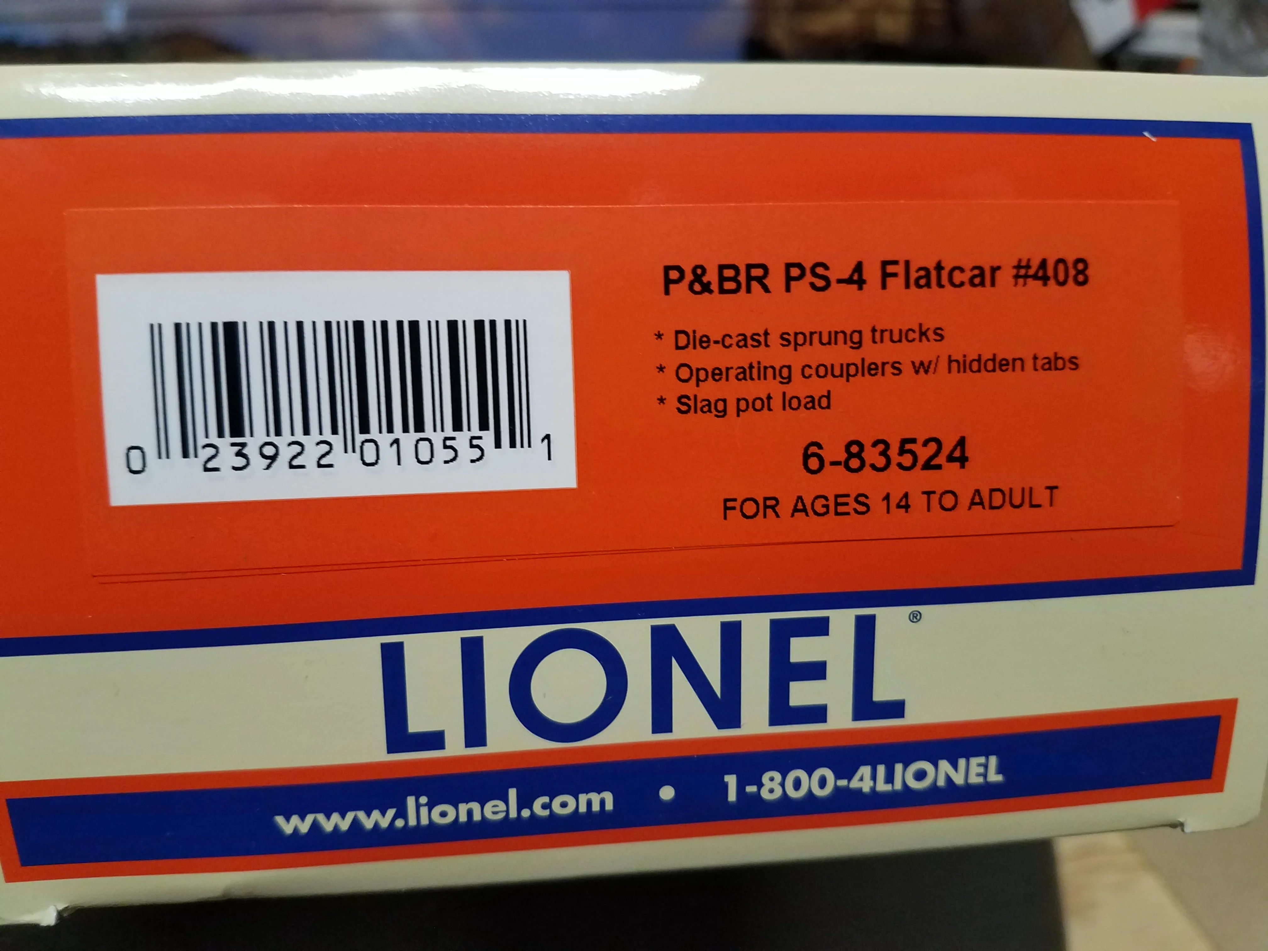 Lionel 6-83524 Patapsco & Black River P&BR PS-4 flatcar #408 from 6-83092 freight set O SCALE NEW - Image 2