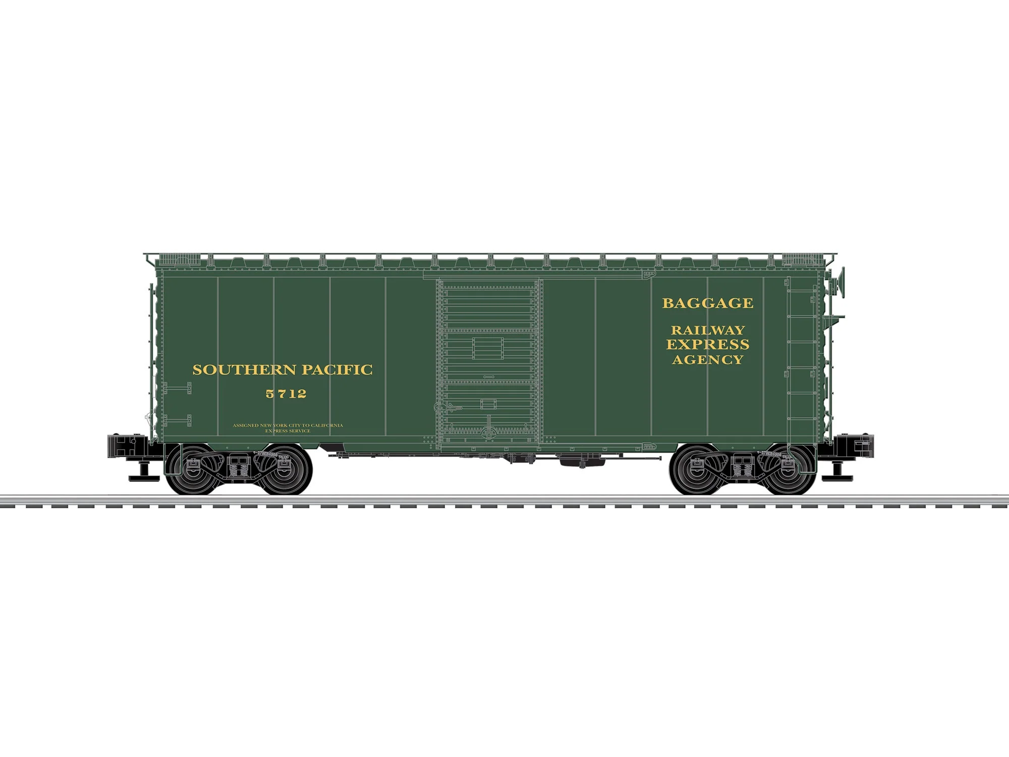 Lionel 6-83566 SOUTHERN PACIFIC PS-1 EXPRESS BOXCAR (5712) O SCALE Like New - Image 2