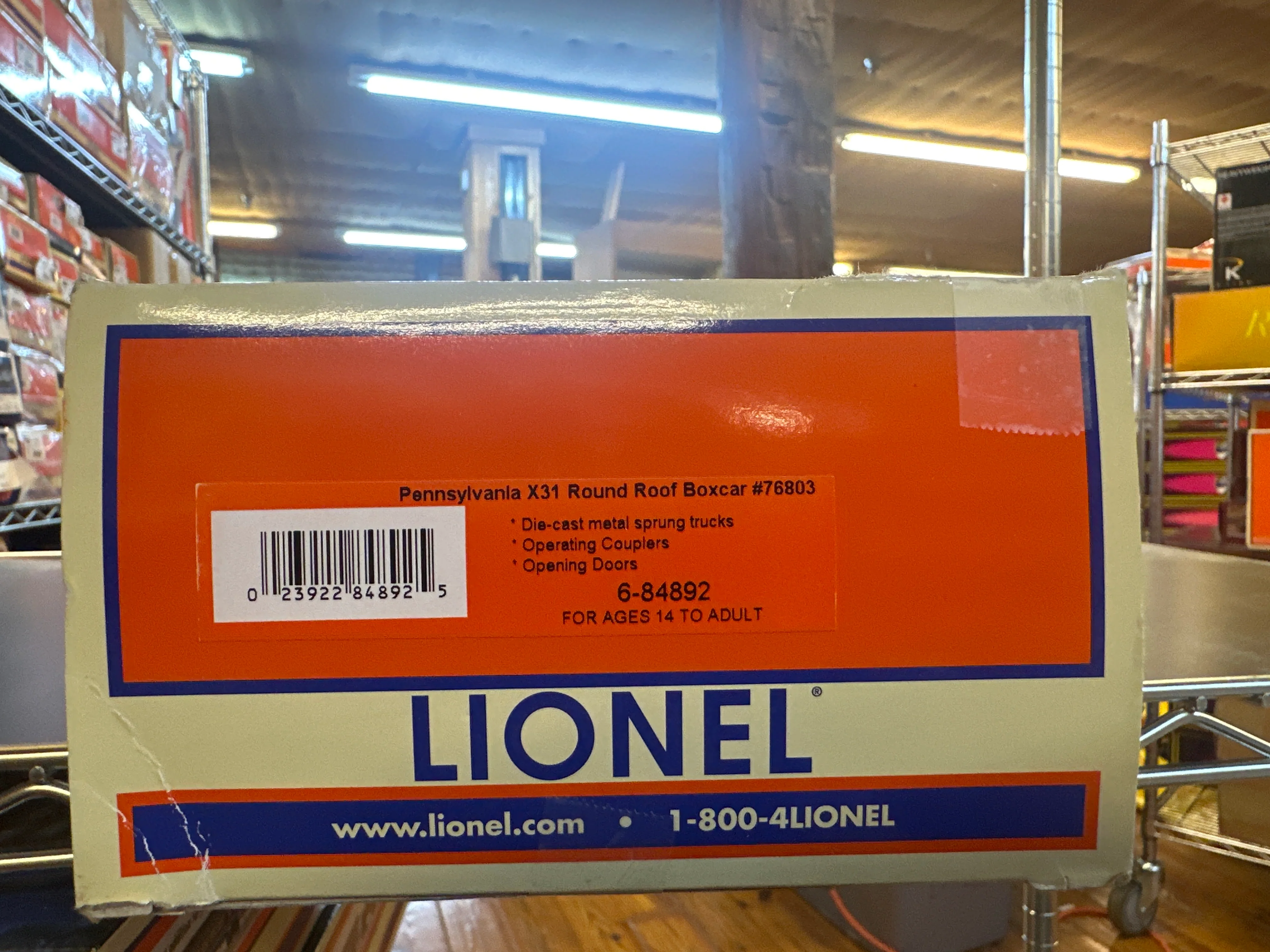 Lionel 6-84892 PENNSYLVANIA X31 ROUND ROOF BOXCAR #76803 O SCALE NEW Damaged Box - Image 2