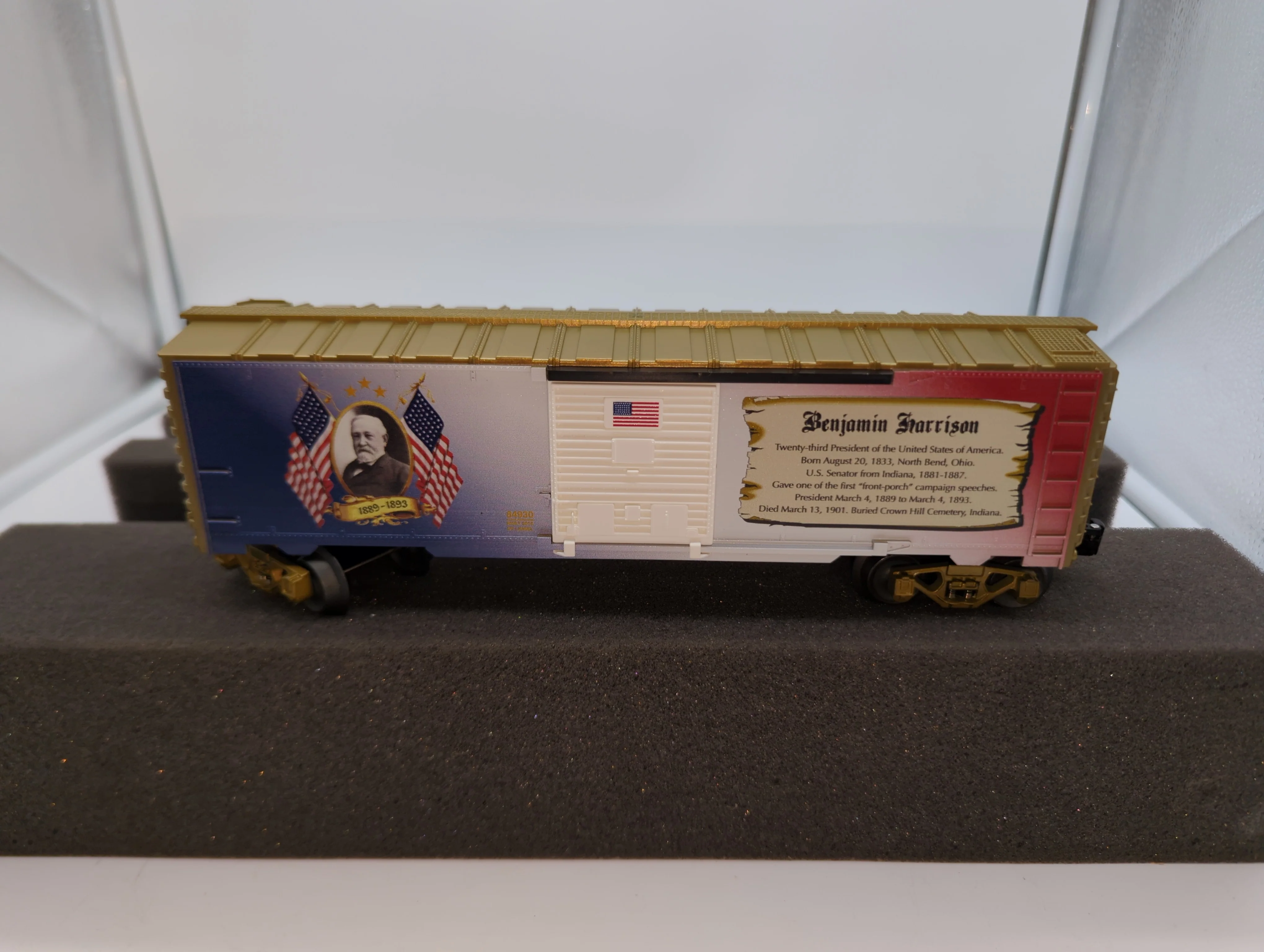 Lionel 6-84930 BENJAMIN HARRISON MADE IN THE USA BOXCAR O SCALE Like New - Image 2