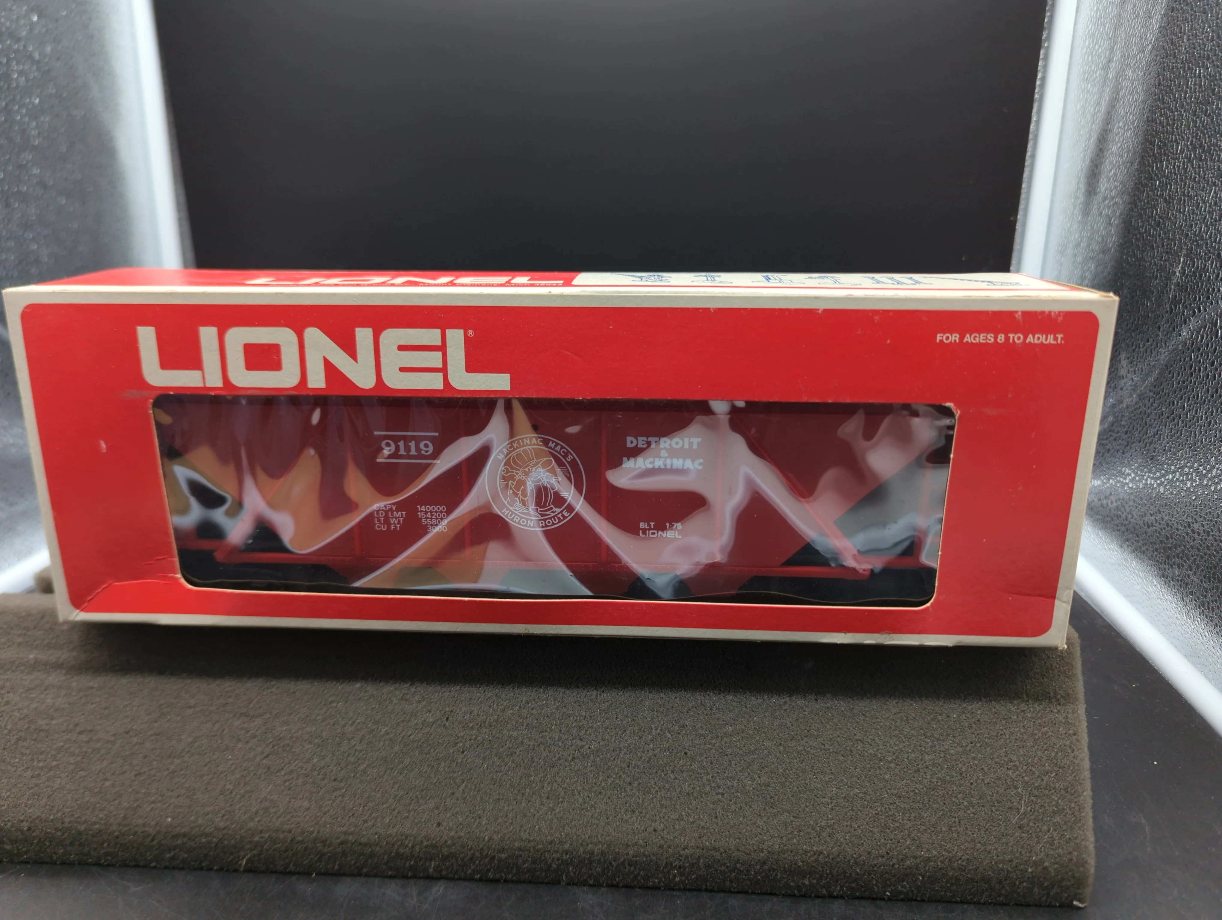 Lionel 6-9119 Detroit and Mackinac D&M covered hopper with box O SCALE Like New - Image 5