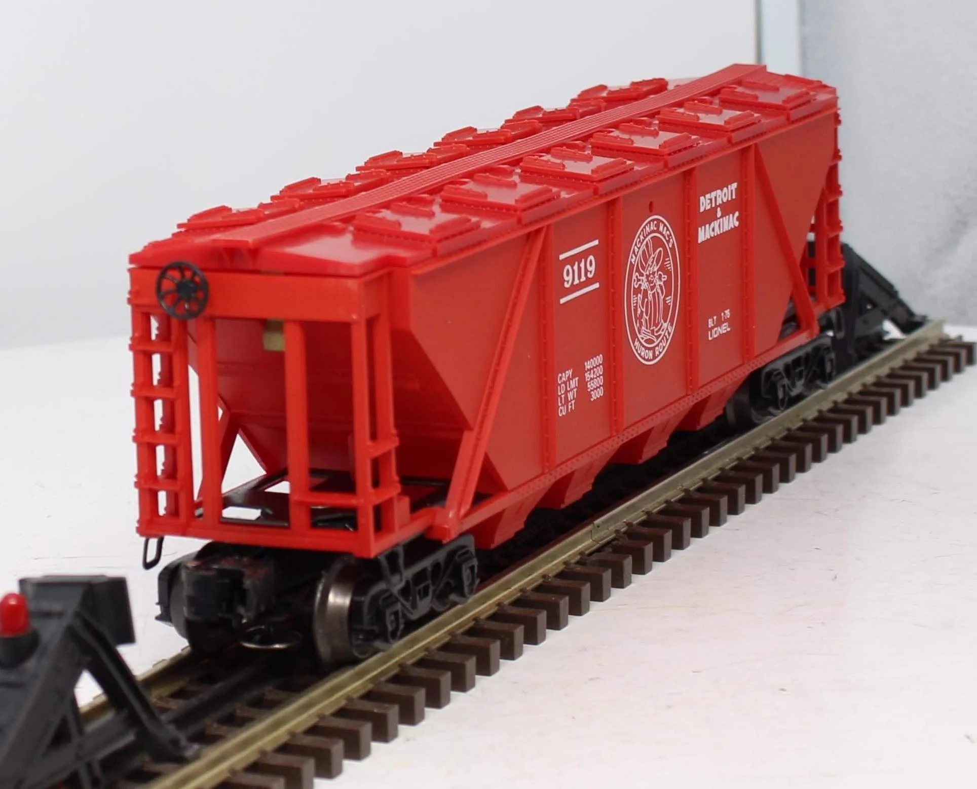 Lionel 6-9119 DETROIT & MACKINAC Covered Hopper O Scale Like New Damaged Box - Image 6