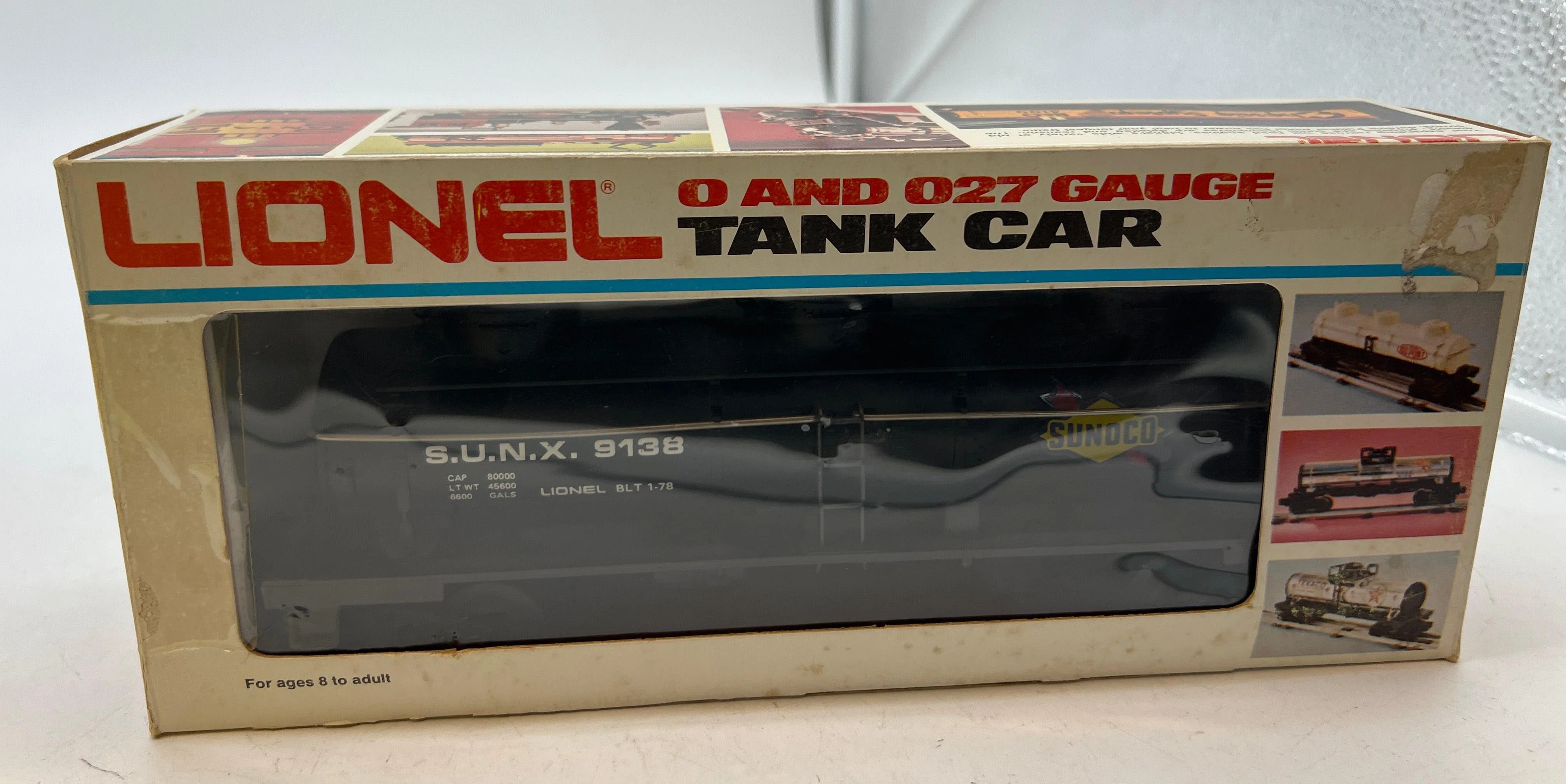 Lionel 6-9138 Sunoco Triple Dome Black Tank Car O SCALE Used Excellent - Image 3