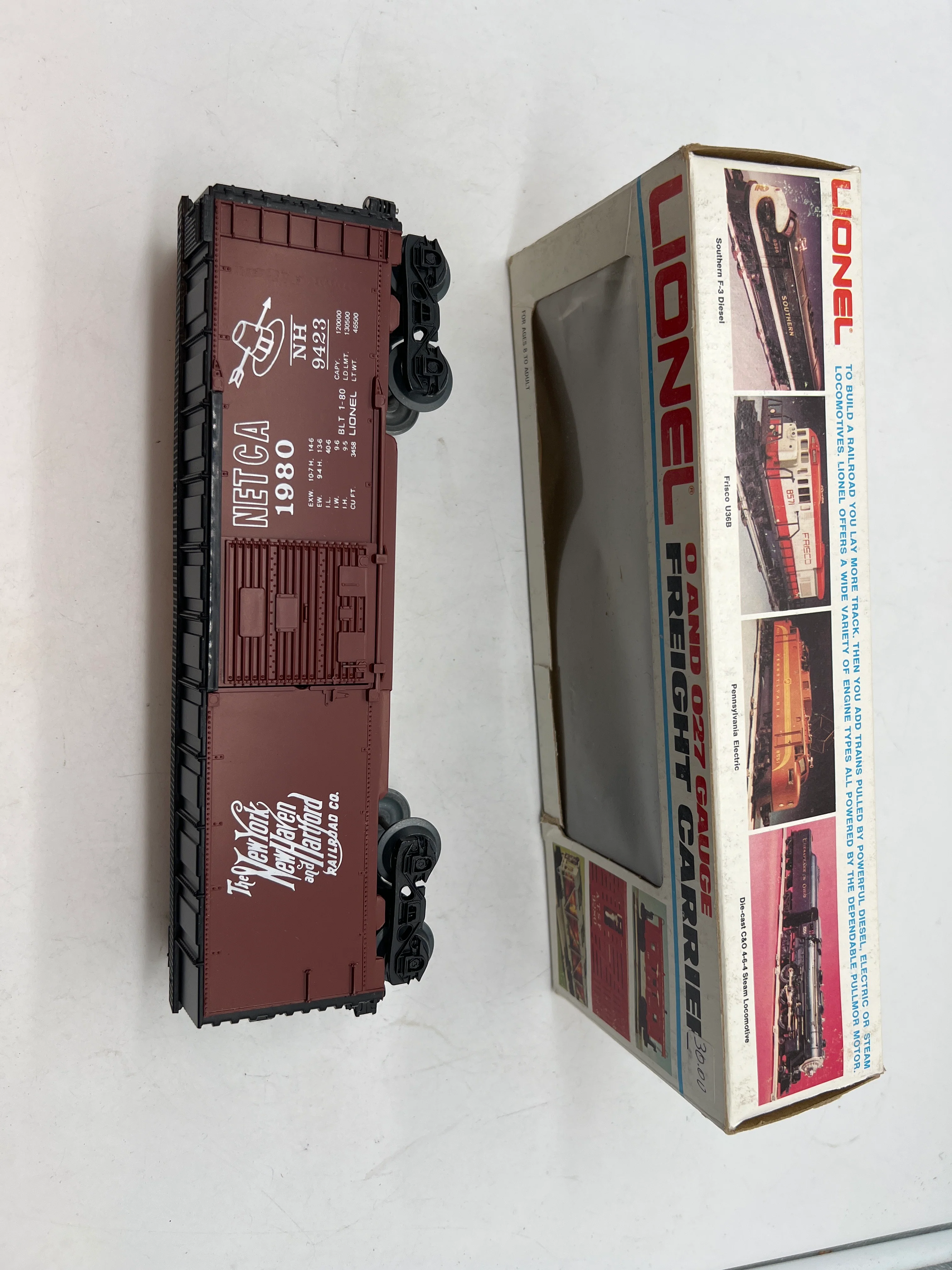 Lionel 6-9423 NETCA 1980 the New York, New Haven, and Hartford boxcar O SCALE Like New - Image 3
