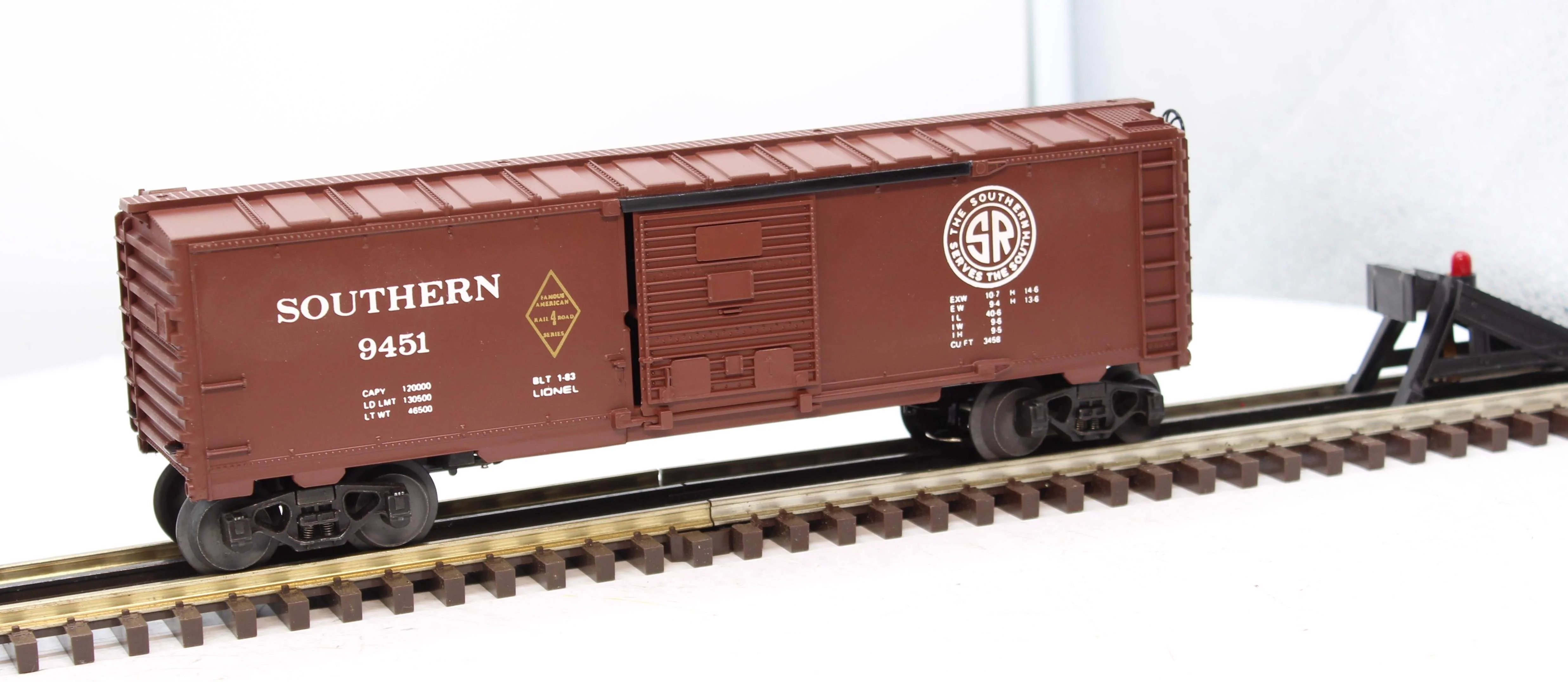 Lionel 6-9451 SOUTHERN RAILWAY Boxcar Mainline O Scale Like New - Image 2