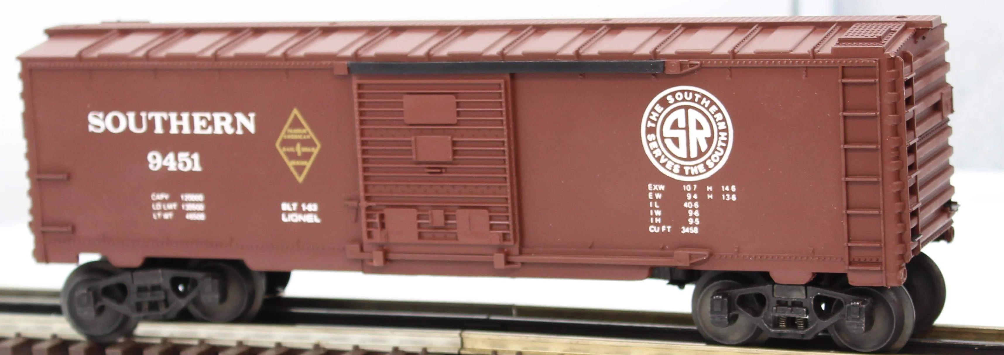 Lionel 6-9451 SOUTHERN RAILWAY Boxcar Mainline O Scale Like New - Image 3