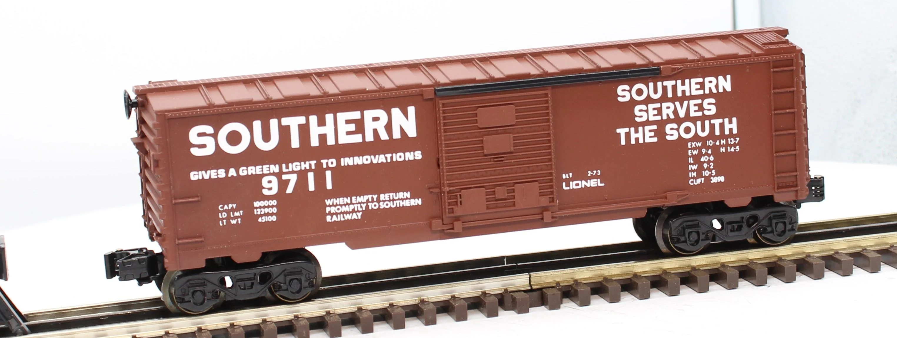 Lionel 6-9711 SOUTHERN Boxcar TRAINMAN #9711 O Scale Like New Damaged Box - Image 3