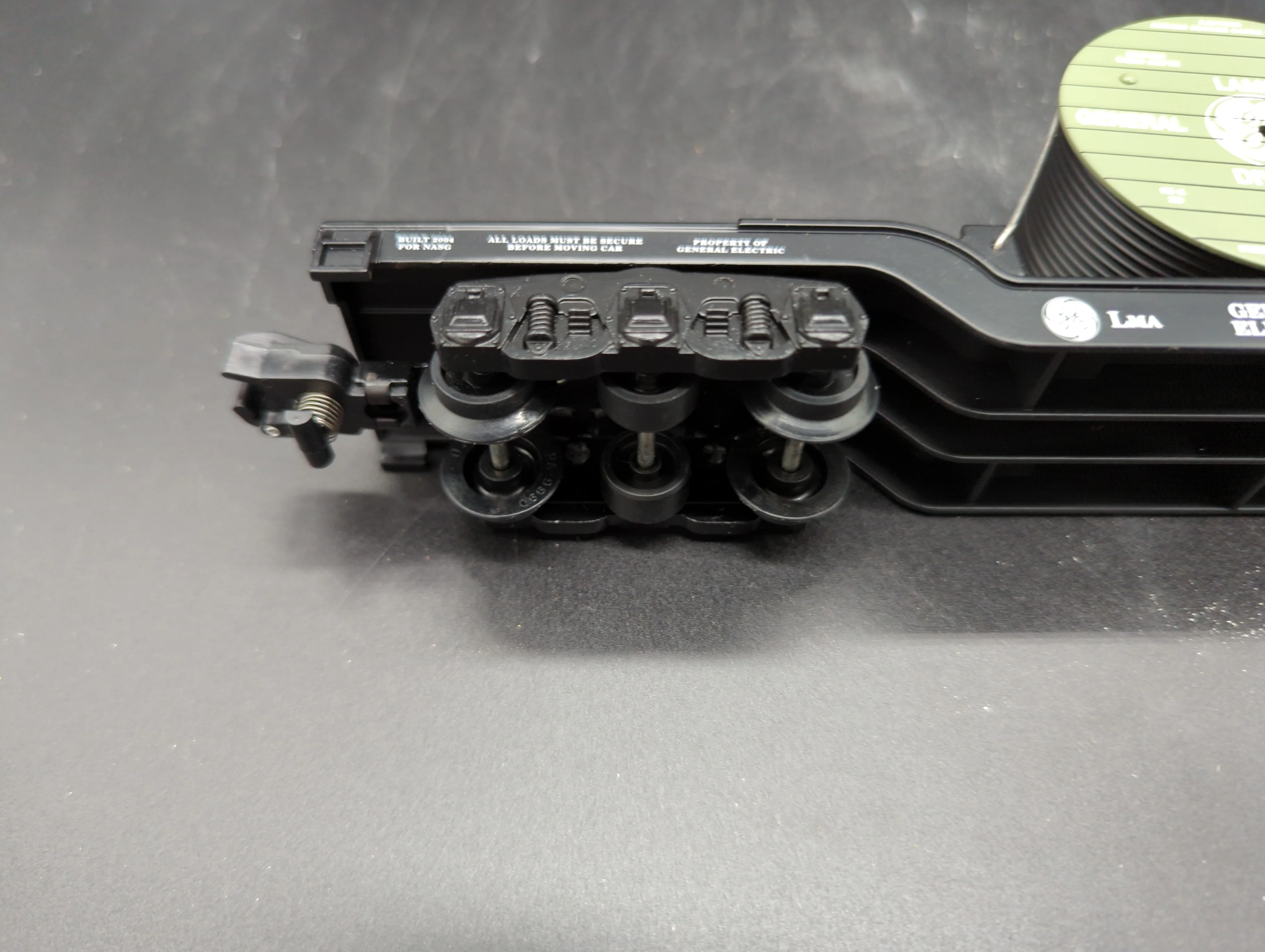 Lionel/American Flyer #6-48238 S Ga. NASG depressed center cable reel car S SCALE Like New - Image 5