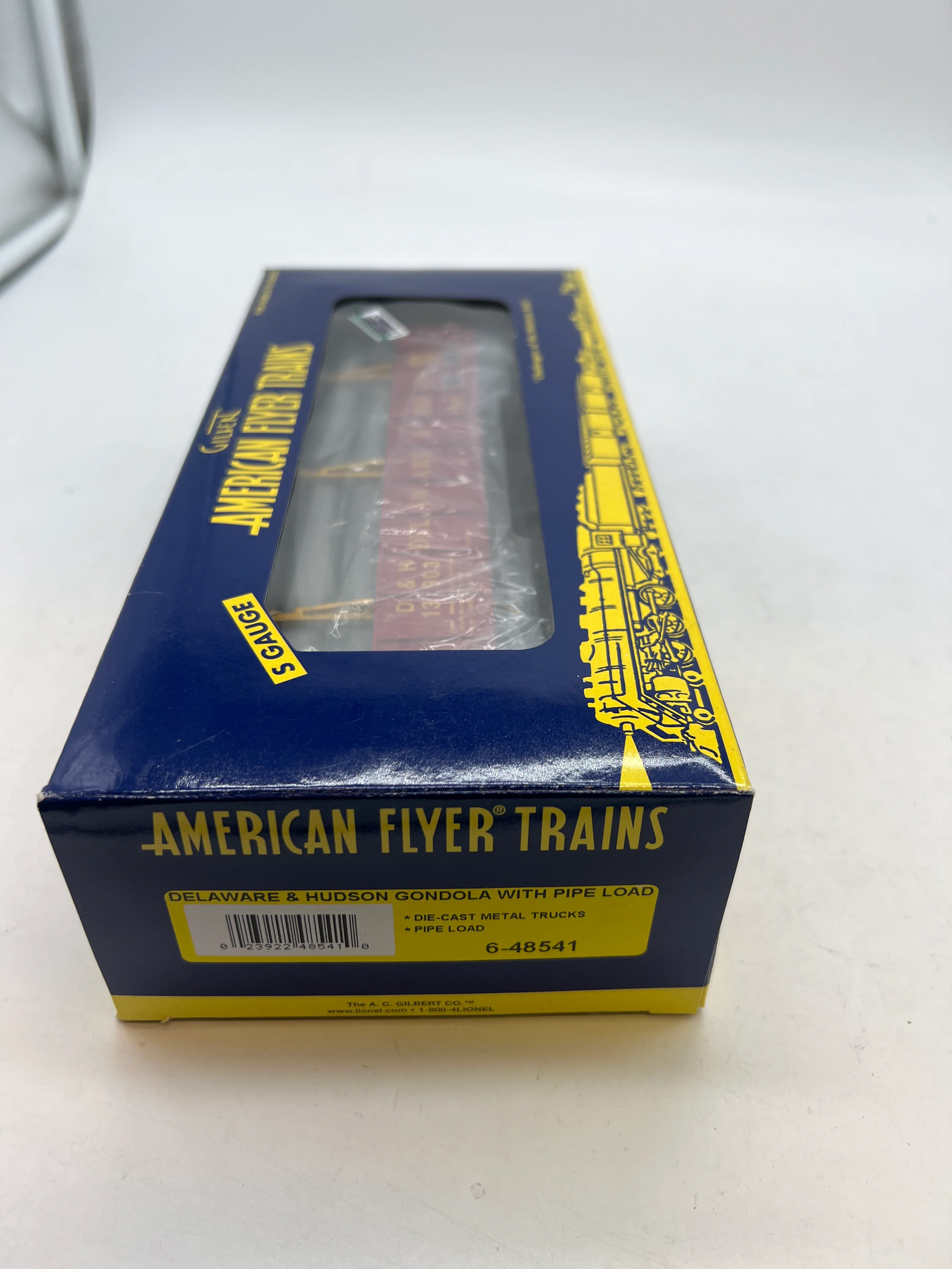 Lionel American Flyer AF 6-48541 Delaware & Hudson Gondola with Pipe Load S SCALE Like New - Image 5