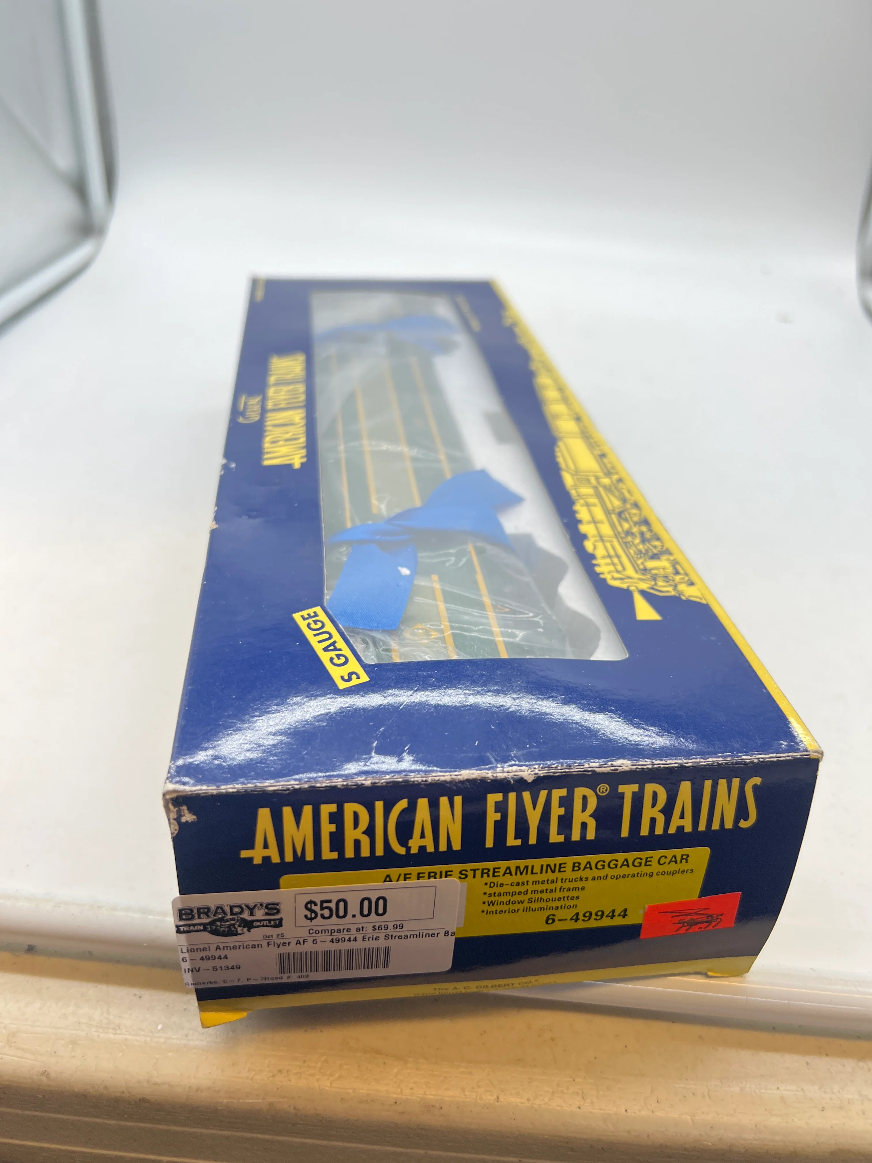 Lionel American Flyer AF 6-49944 Erie Streamliner Baggage Car #409 S SCALE Used Excellent - Image 4