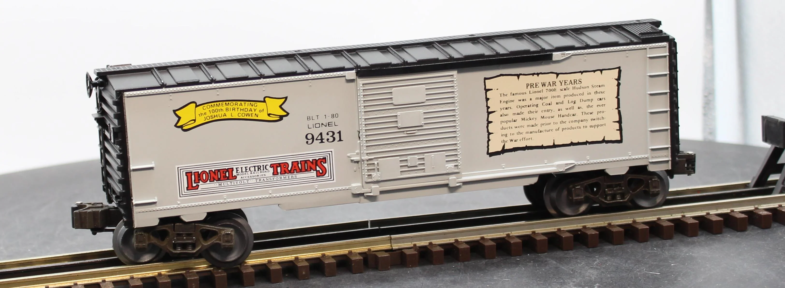 Lionel O Scale 6-9431 Joshua Lionel Prewar box car Used Damaged Box - Image 5