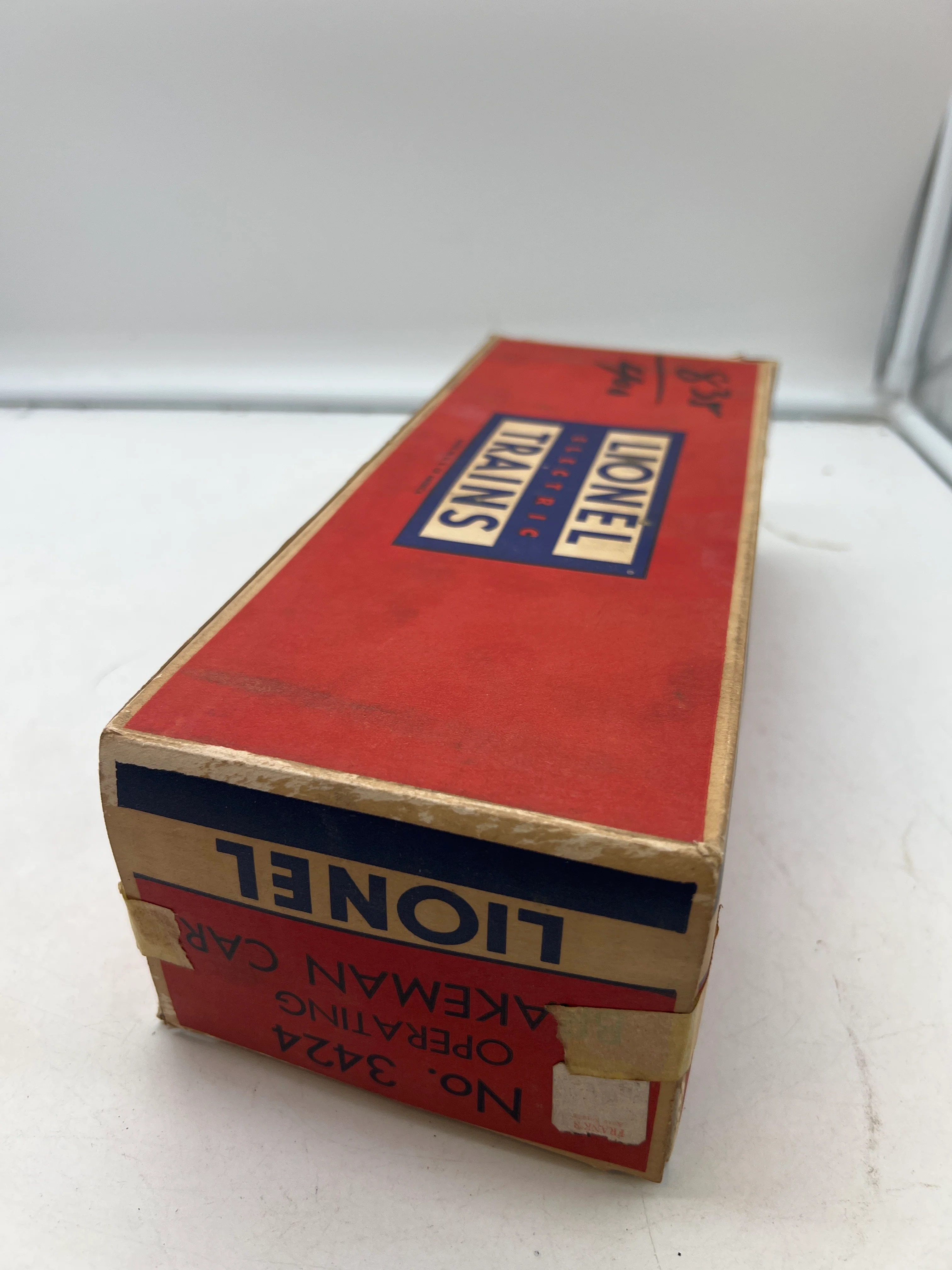 LIONEL POSTWAR 3424 BLUE WABASH BOXCAR OPERATING BRAKEMAN W/ FIGURE O SCALE Used as is Excellent Damaged Box - Image 14