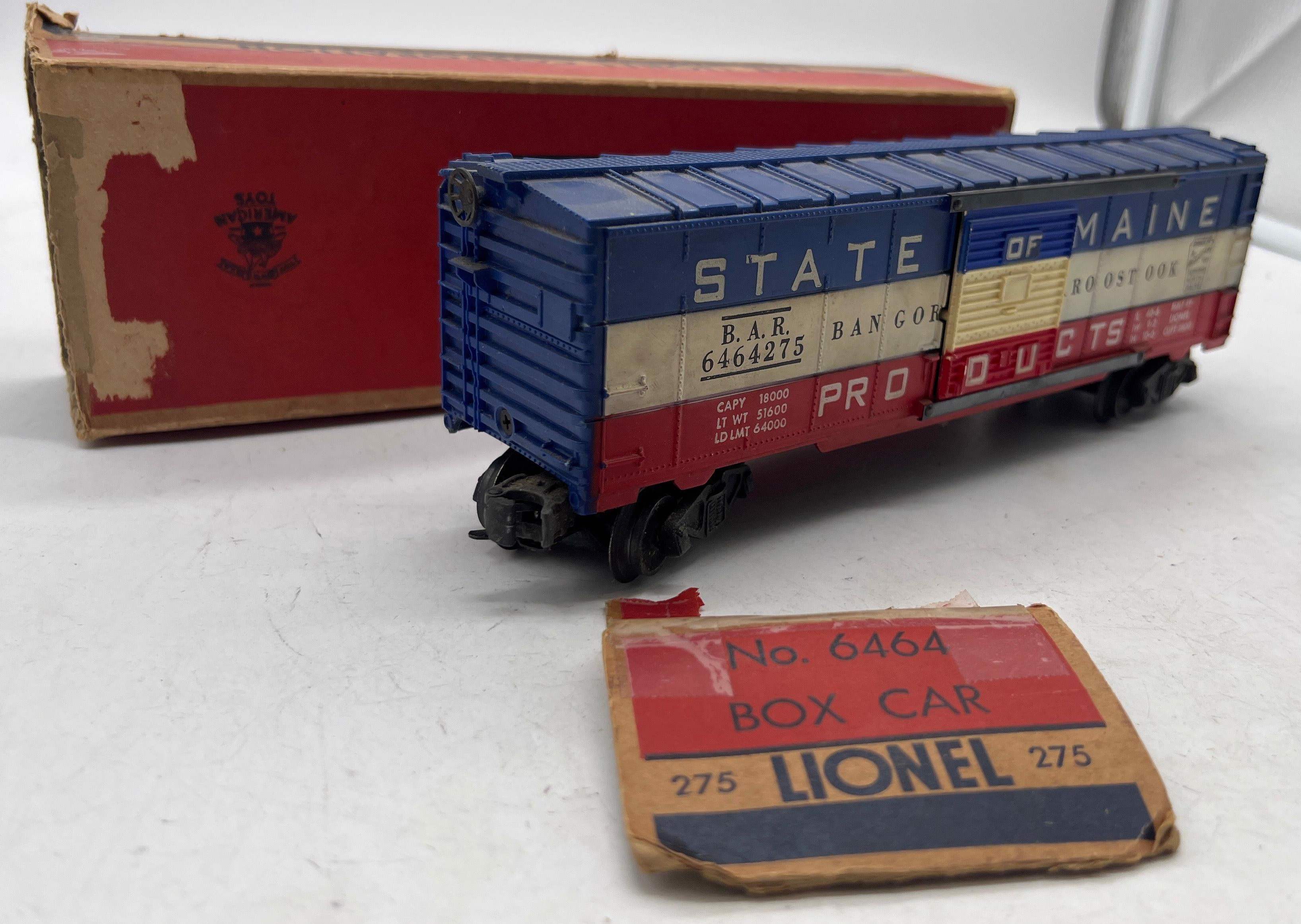 Lionel Postwar 6464-275 STATE OF MAINE Box Car O Scale Used Damaged Box - Image 3